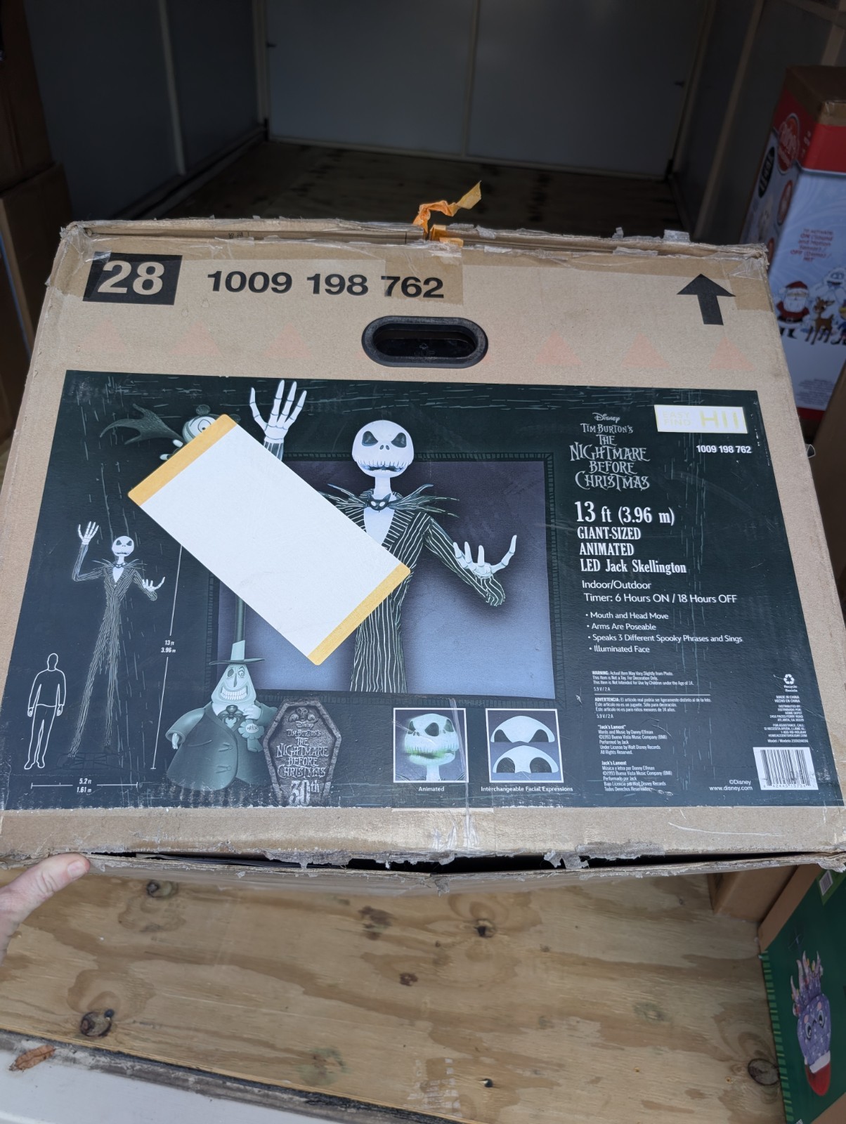 RARE 13 FT Jack Skellington Animatronic HOME DEPOT PROP New In Box SEALED RARE 13 FT Jack Skellington Animatronic HOME DEPOT PROP New In Box SEALED