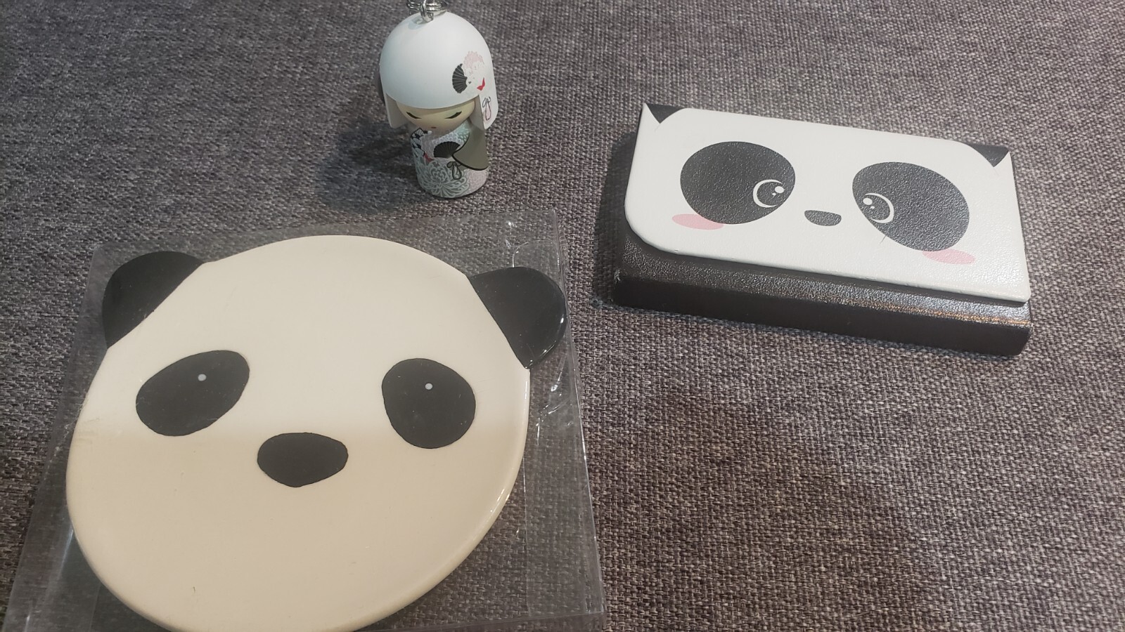 Pre-owned lot kimmidoll Yoriko keychain panda dish Legami Italy card holder