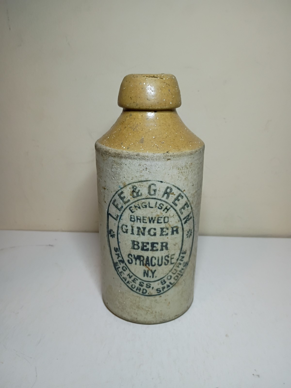 Antique Lee & Green Stoneware Ginger Beer Bottle Syracuse NY Antique Lee & Green Stoneware Ginger Beer Bottle Syracuse NY