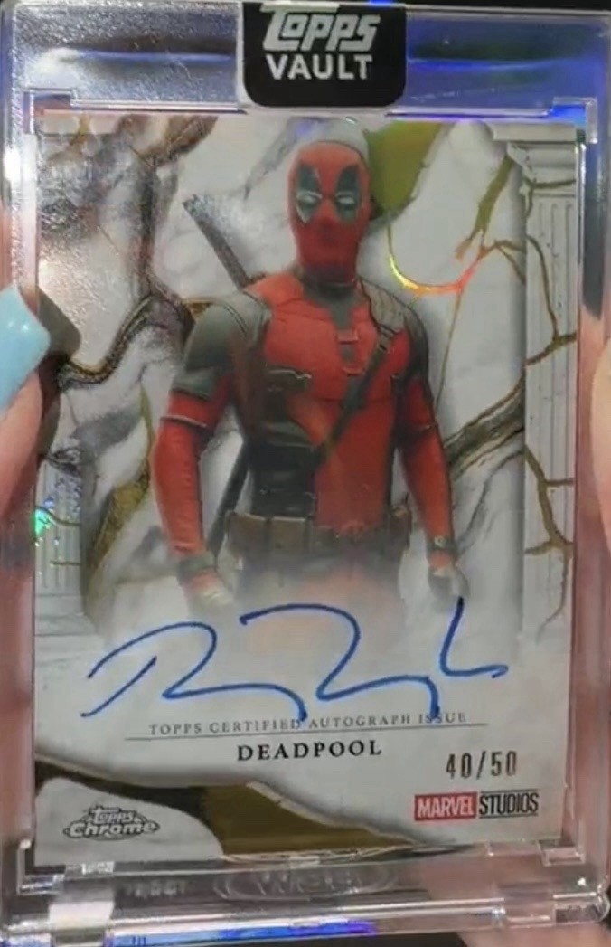 2026 Topps Vault Marvel deadpool Auto Ryan Renolds /50
