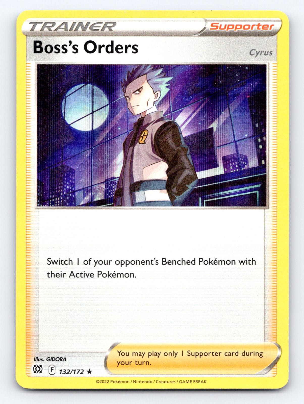 Boss\'s Orders 132/172 Holo Rare Brilliant Stars Pokemon Lightly Played