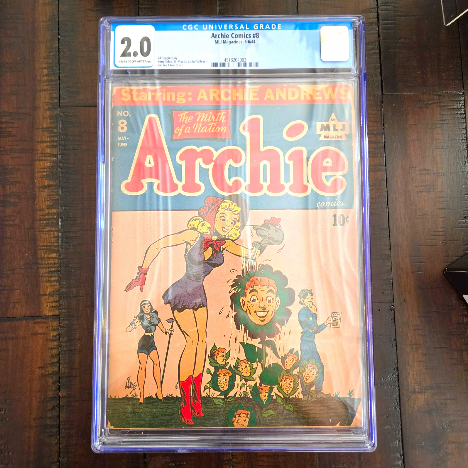 Archie Comics #8 (1944) CGC 2.0 RARE MLJ Magazines Golden Age Archie Andrews Archie Comics #8 (1944) CGC 2.0 RARE MLJ Magazines Golden Age Archie Andrews