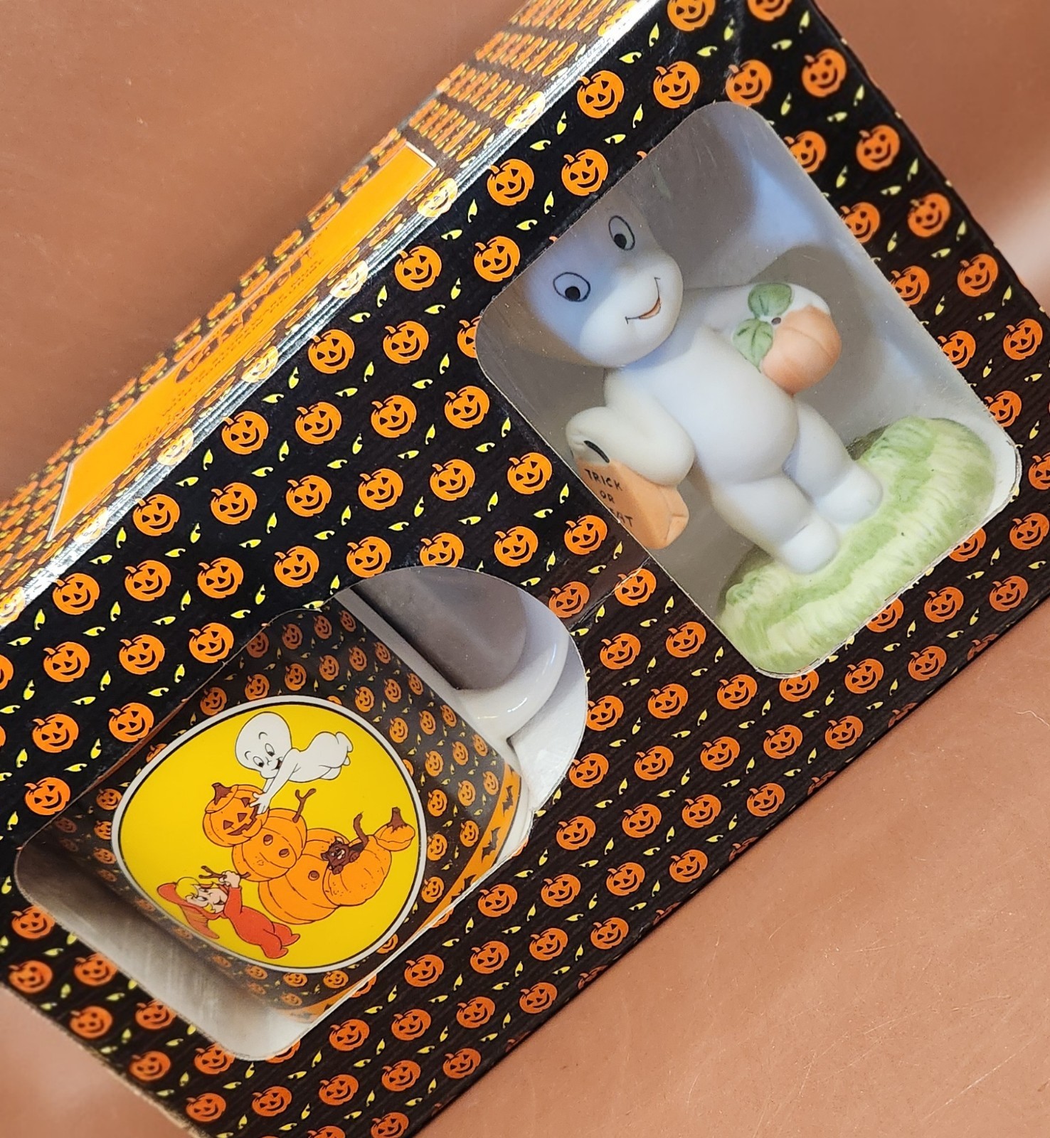 Vintage Rare NIB 1987 Casper Halloween Mug + Figurine Gift Set Harvey #99046