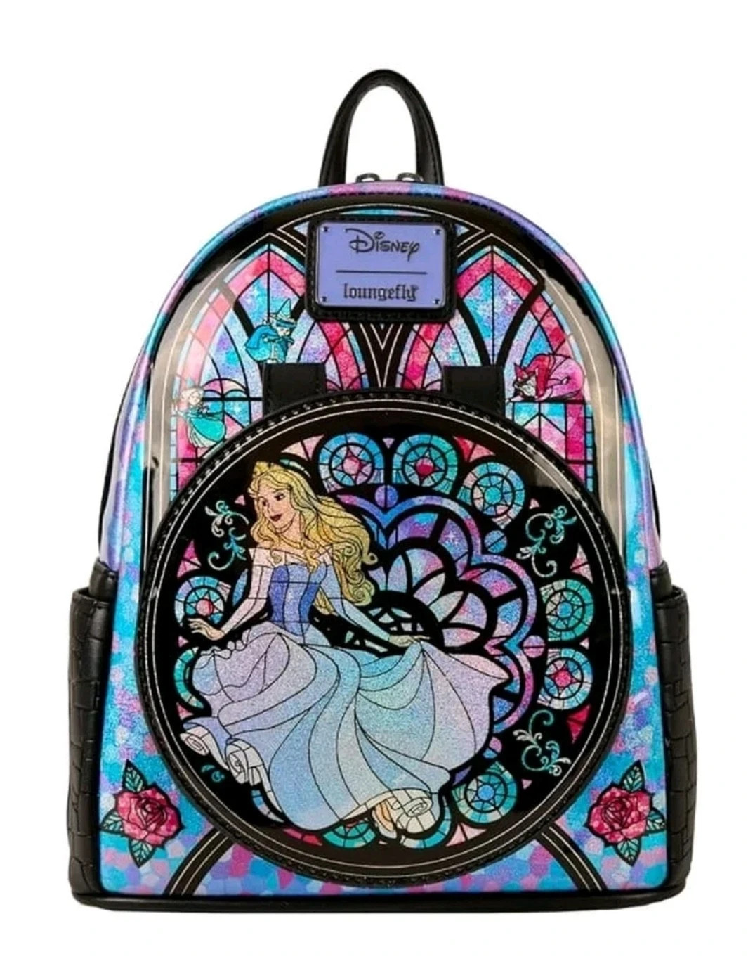 Loungefly Disney Princess Stained Glass Sleeping Beauty Mini Backpack NEW