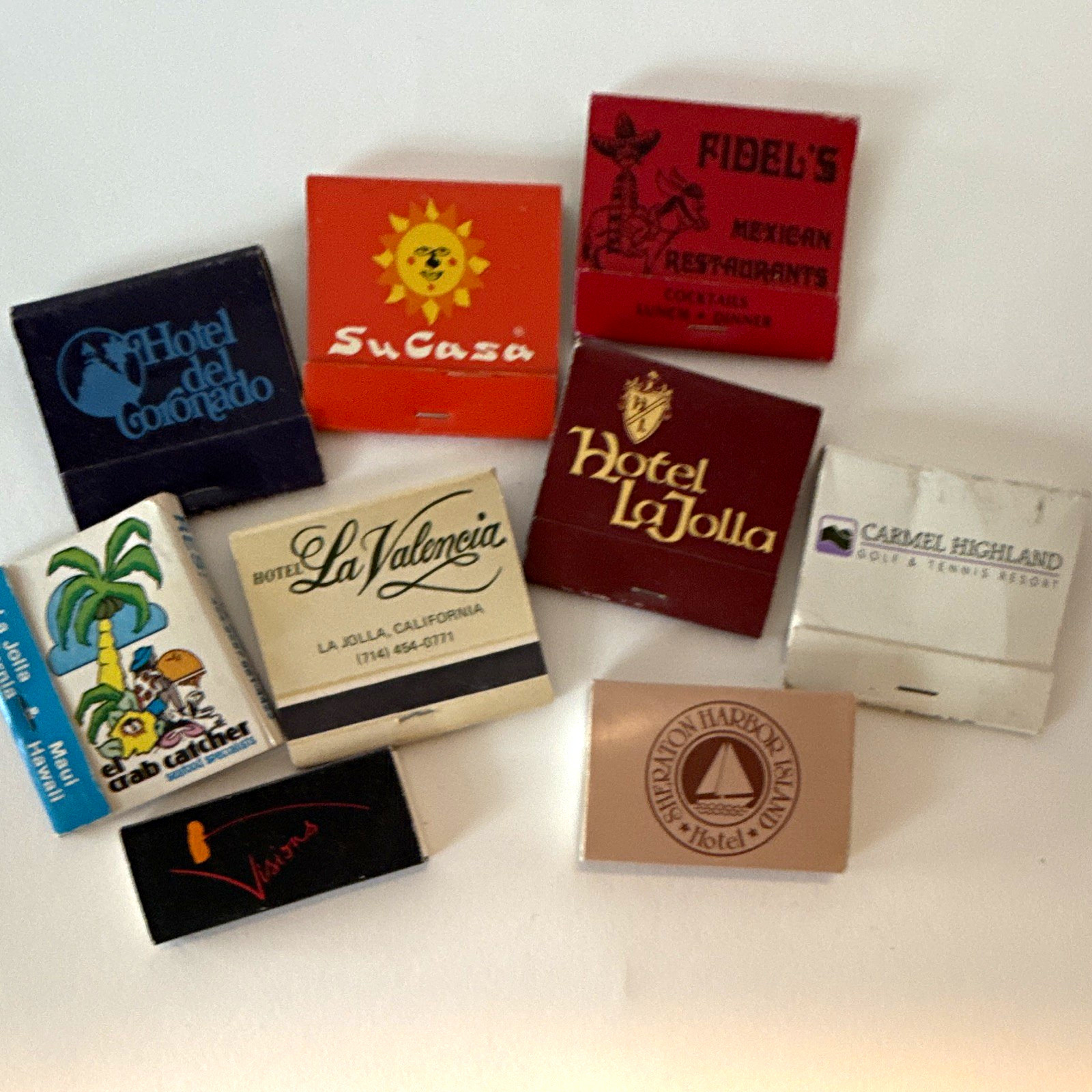 Vintage San Diego CA La Jolla/Coronado Hotel & Restaurant Matchbooks Lot of 9 #2 Vintage San Diego CA La Jolla/Coronado Hotel & Restaurant Matchbooks Lot of 9 #2