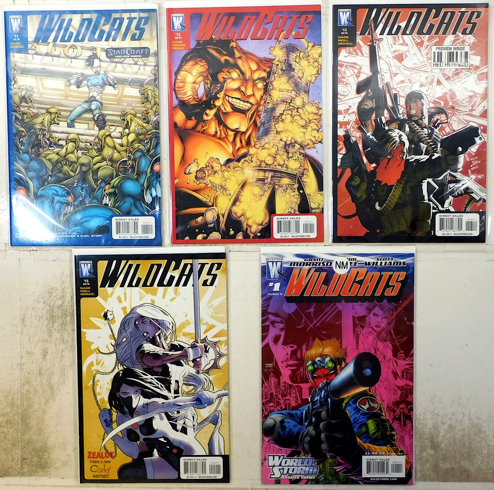 WildCats Lot 5 #2nd 1, 3rd 11, 12, 13, 15 2009 DC WildC.A.T.s 1st Print Comics
