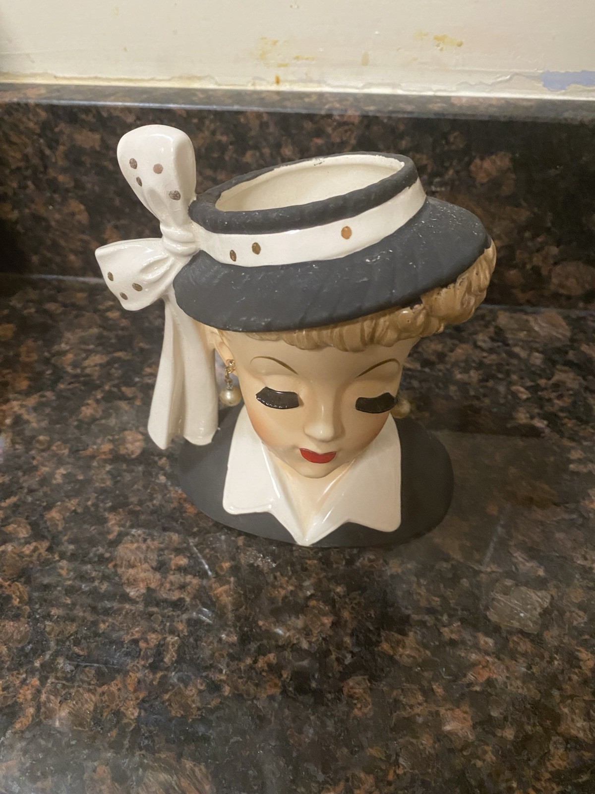 Vintage Lady Head Vase/Planter Napco 1956 C2633C 6