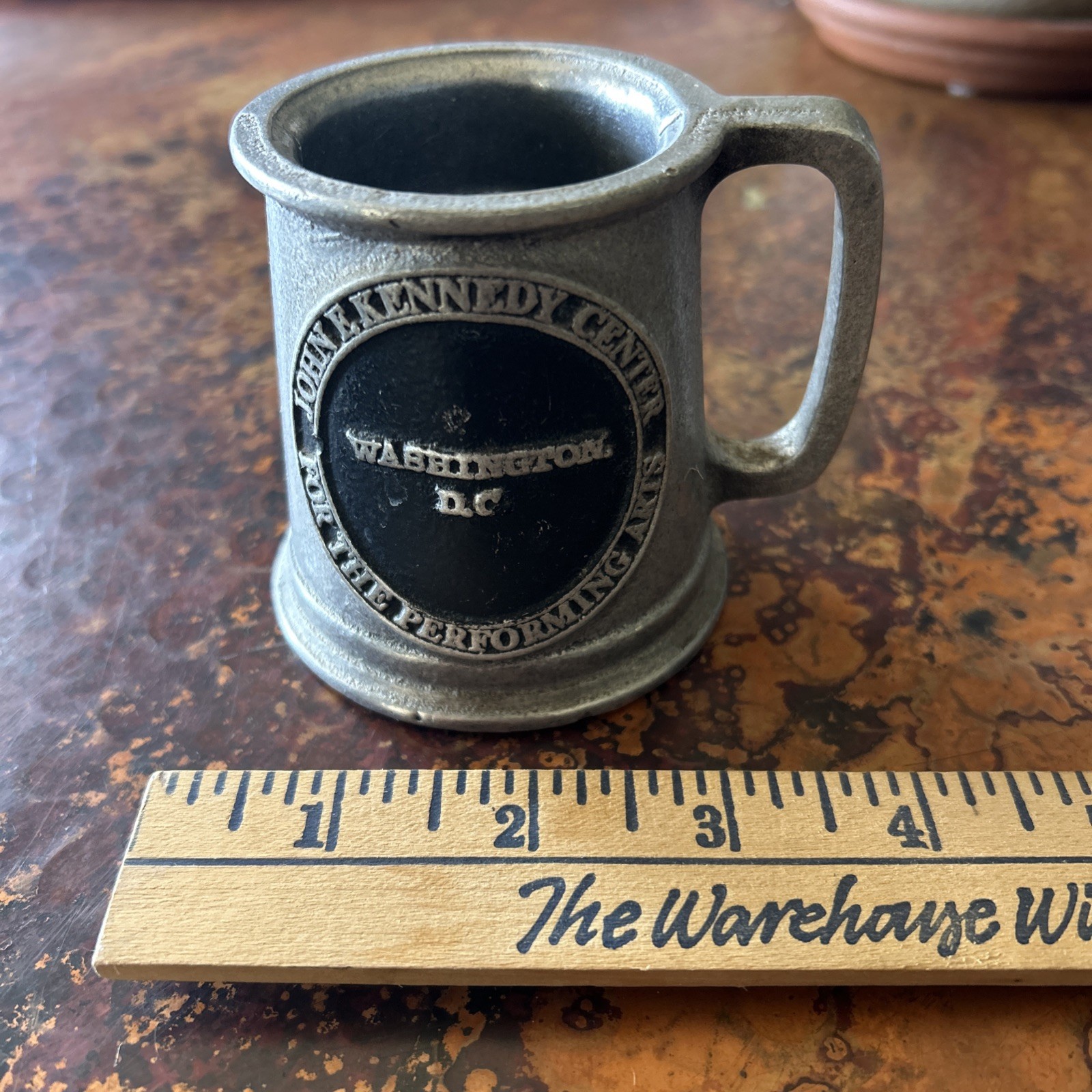 Vintage Kennedy Center For The Performing Arts Souvenir 1970’s Pewter Mug (b) Vintage Kennedy Center For The Performing Arts Souvenir 1970’s Pewter Mug (b)