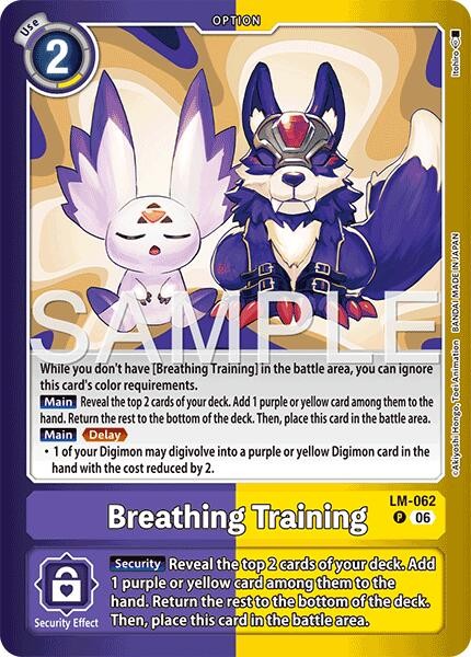 Breathing Training [LM-062] Digimon Card Game [Limited Card Pack -Final Crest-]