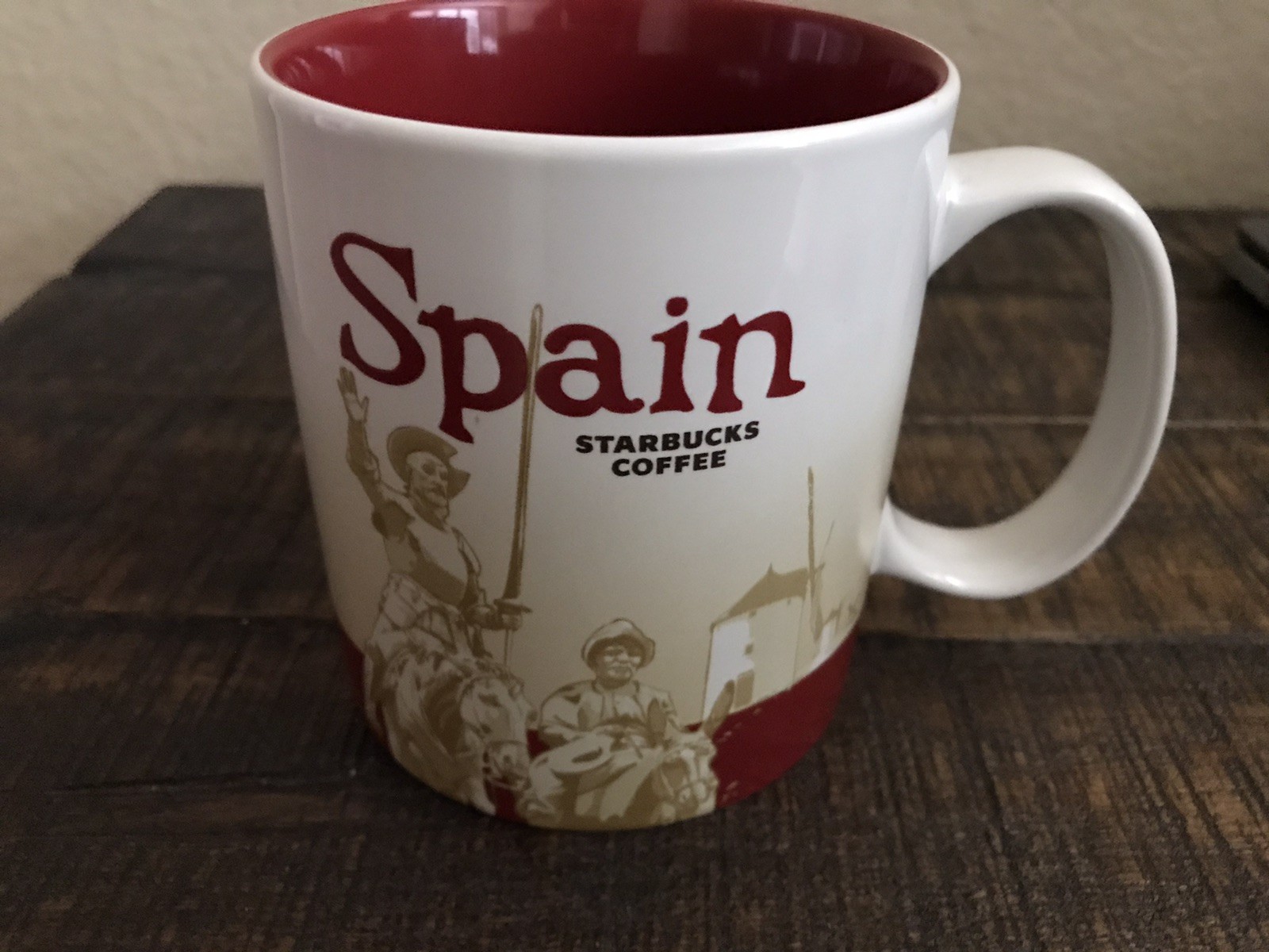 Starbucks Spain 16oz Mug Coffee Collector Series Global Icon Quixote 2015 EUC