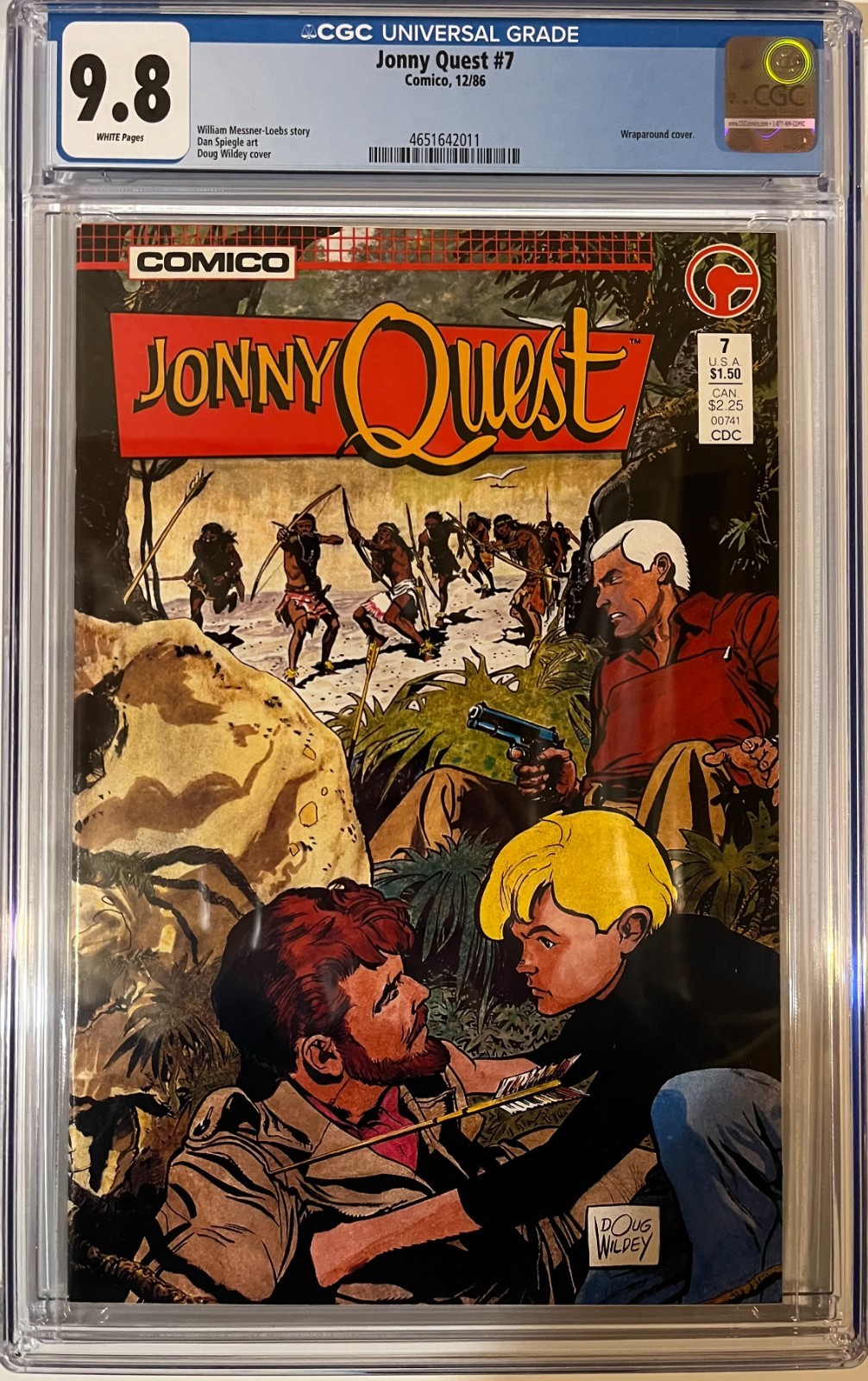 Jonny Quest #7 Wraparound Cover Comico 1986 CGC 9.8