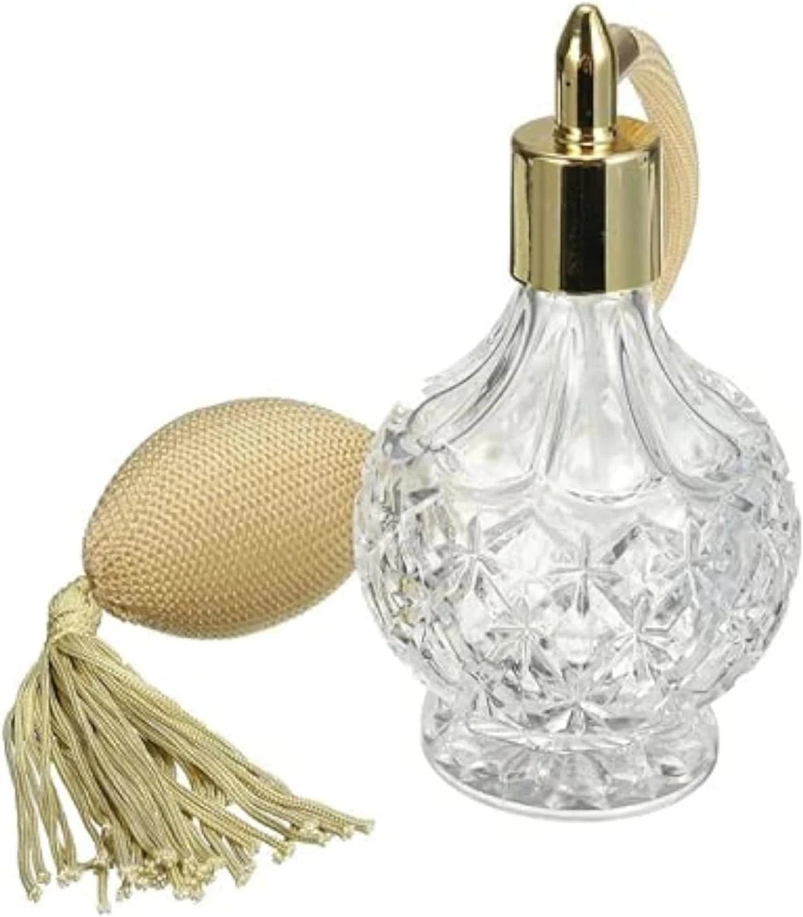 80Ml Clear Crystal Vintage Style Perfume Bottle Gold Long Spray Tassels Atomizer 80Ml Clear Crystal Vintage Style Perfume Bottle Gold Long Spray Tassels Atomizer