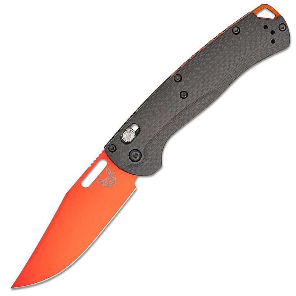 Benchmade Taggedout 15535 Orange Manual Pocketknife CPM-154 AXIS Plain Drop