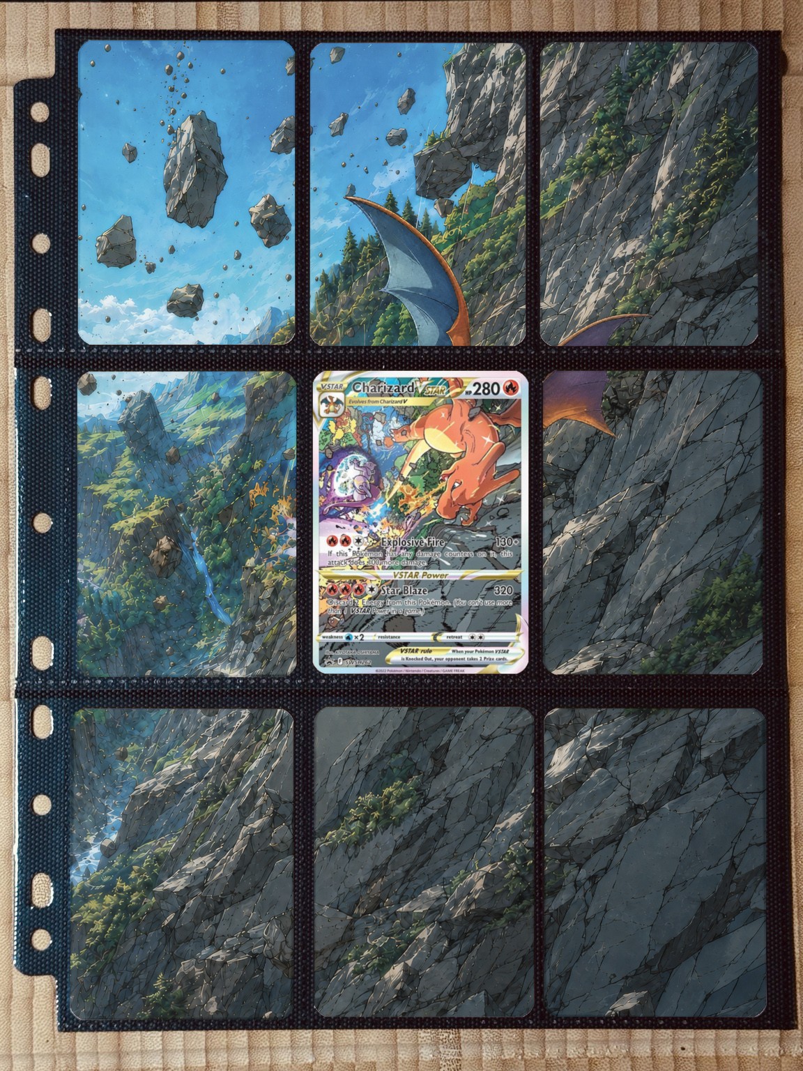 Pokémon Charizard VSTAR SWSH262 Extended Art Binder Insert | 3x3 9-Pocket