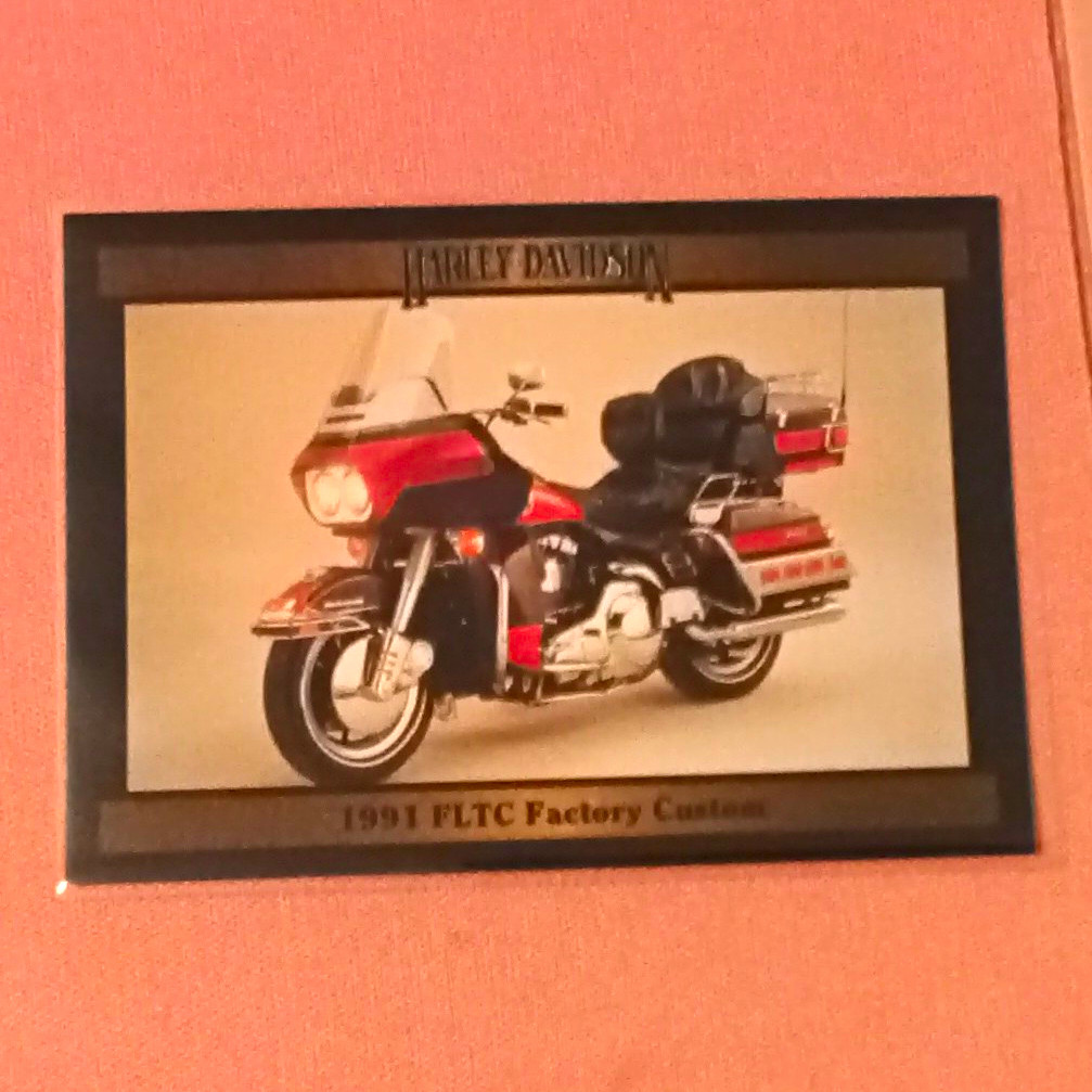 Harley-Davidson 1991 FLTC Factory Custom Ultra Classic Tour Glide Card/Plaque Harley-Davidson 1991 FLTC Factory Custom Ultra Classic Tour Glide Card/Plaque