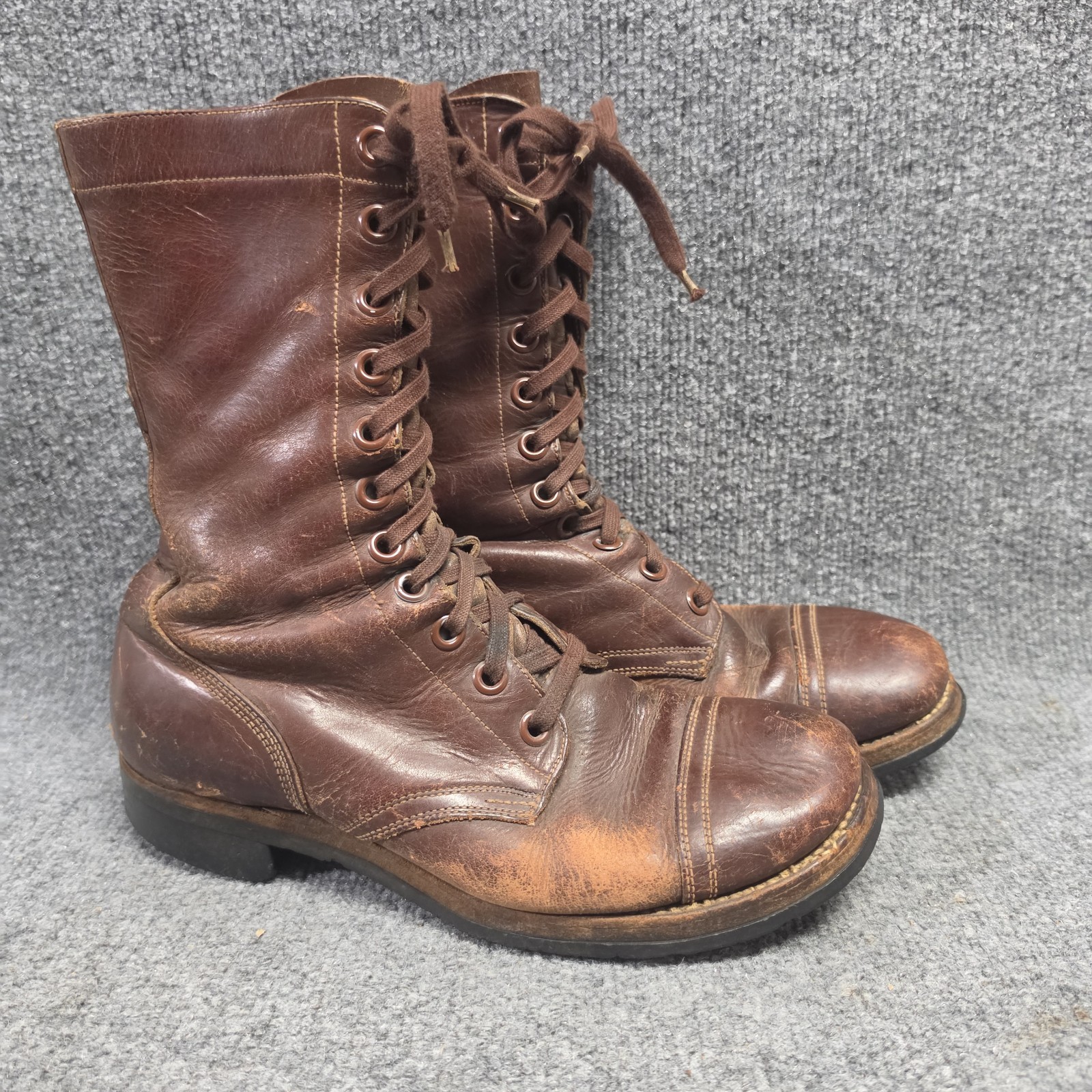 Vintage 50s US Army M-1948 Russet Combat Boots 8.5 Korea War Military Original