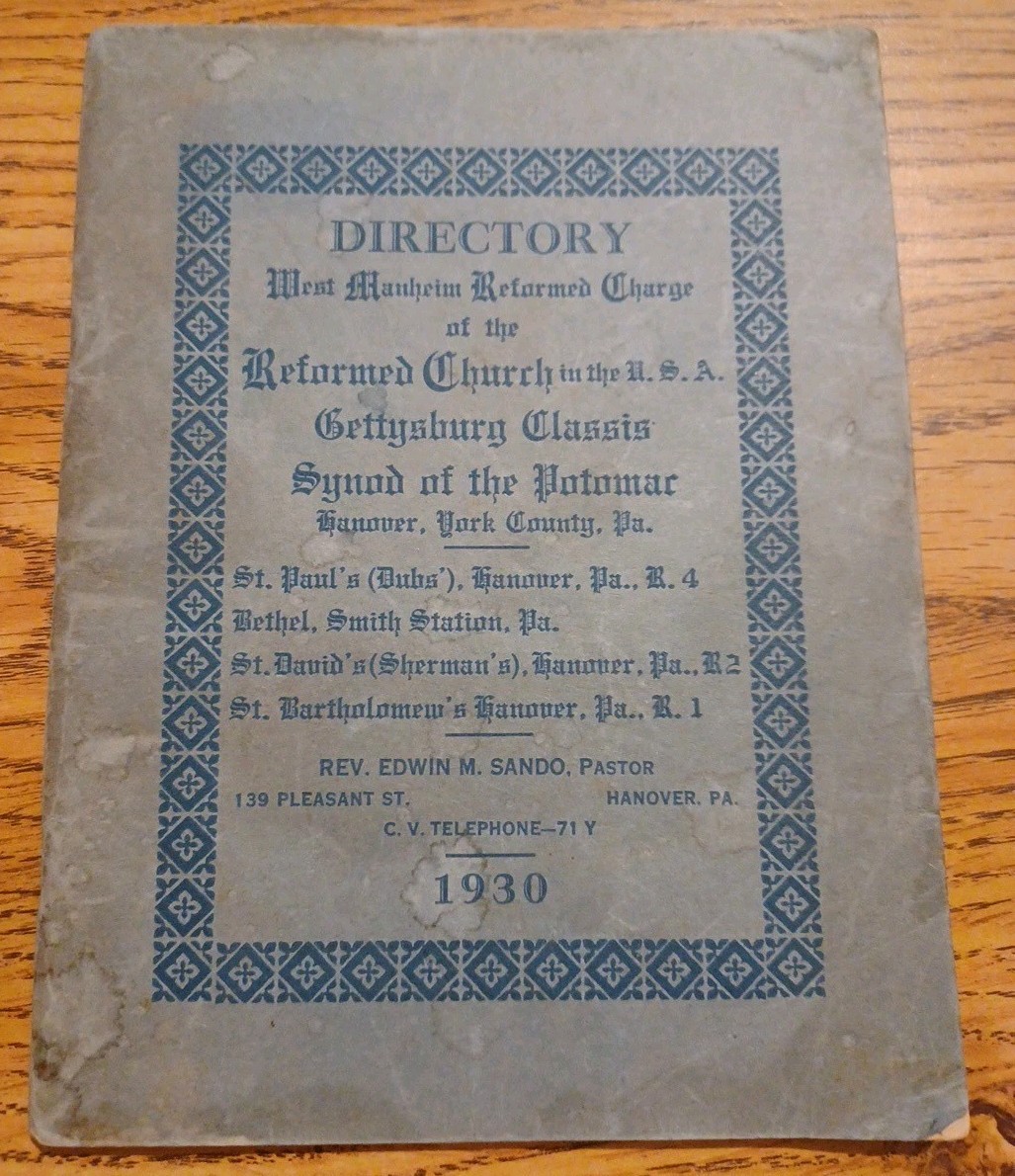 Vintage 1930 Church Directory Hanover PA York County History Goodyear Dodge Ads Vintage 1930 Church Directory Hanover PA York County History Goodyear Dodge Ads