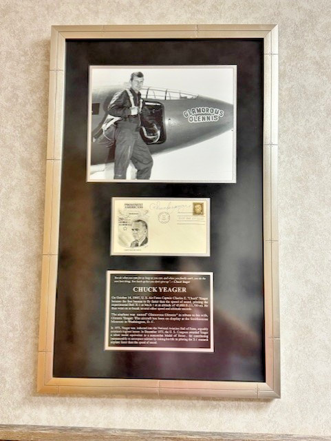 CHUCK YEAGER Original Signed 1967  1st Day Cover Museum Framed PSA/DNA-Free Ship