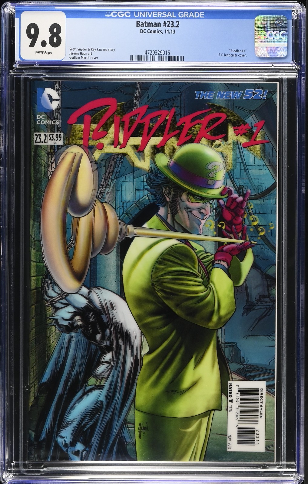 Batman #23.2 CGC 9.8 WP NM/M DC 2013 3-D Cover 