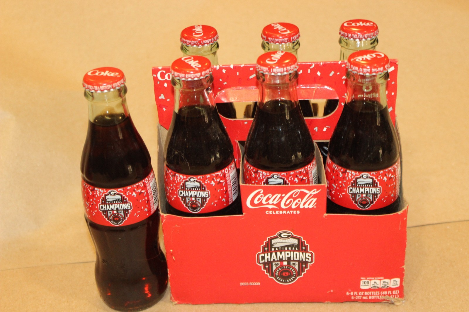 Coca-Cola Bottle Georgia Bulldogs 2022 National Championship Back to Back UGA