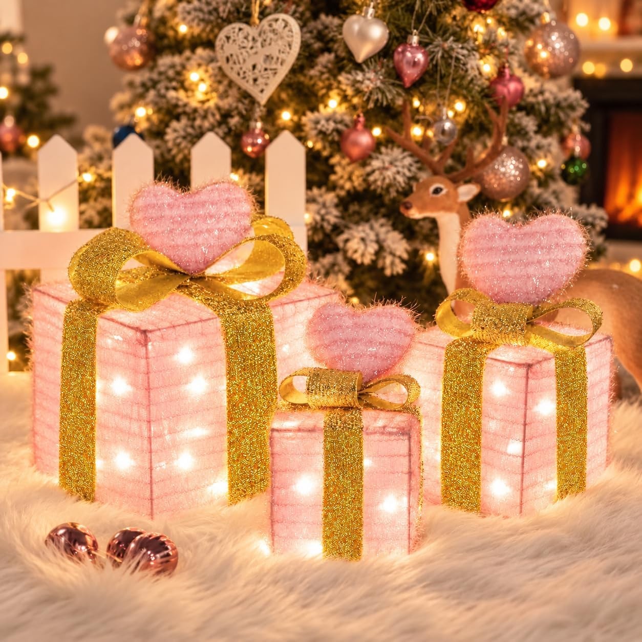 Christmas Lighted Gift Boxes