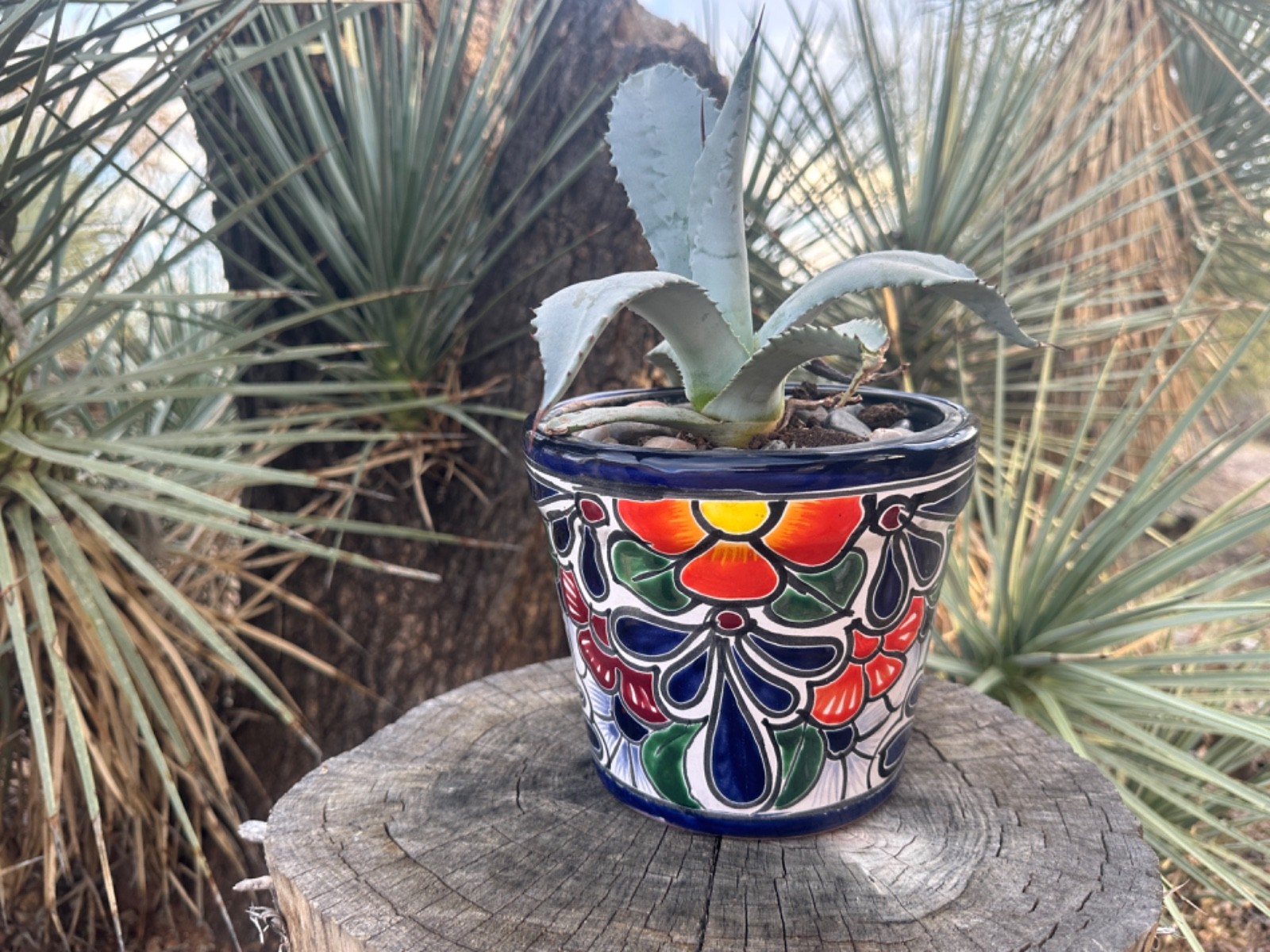 Handcrafted MINI 3.5-4” Talavera Clay Planter Hand Painted