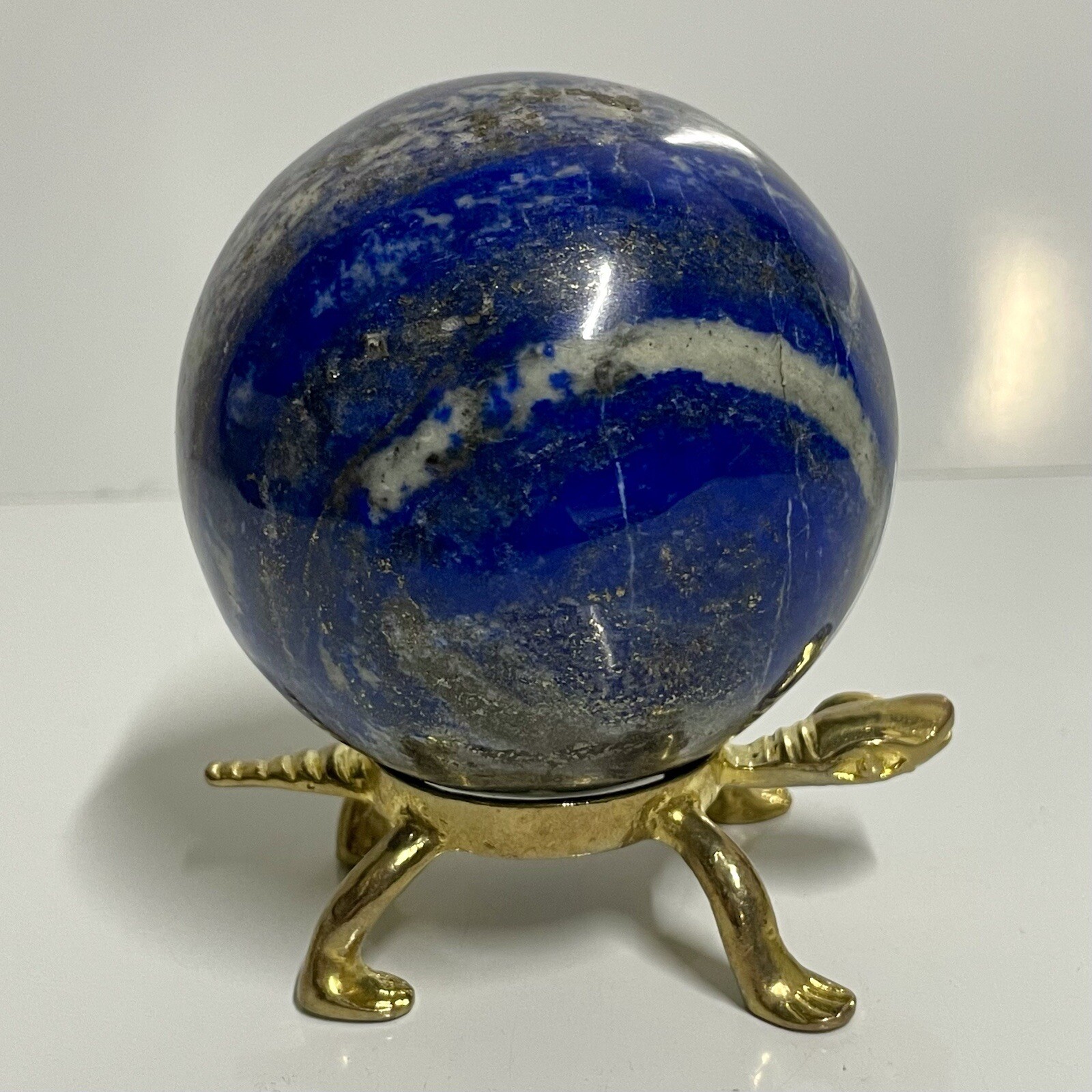 Rare 3” Large Lapis Lazuli Crystal Sphere 1.65lb Polished Sphere Afghanistan