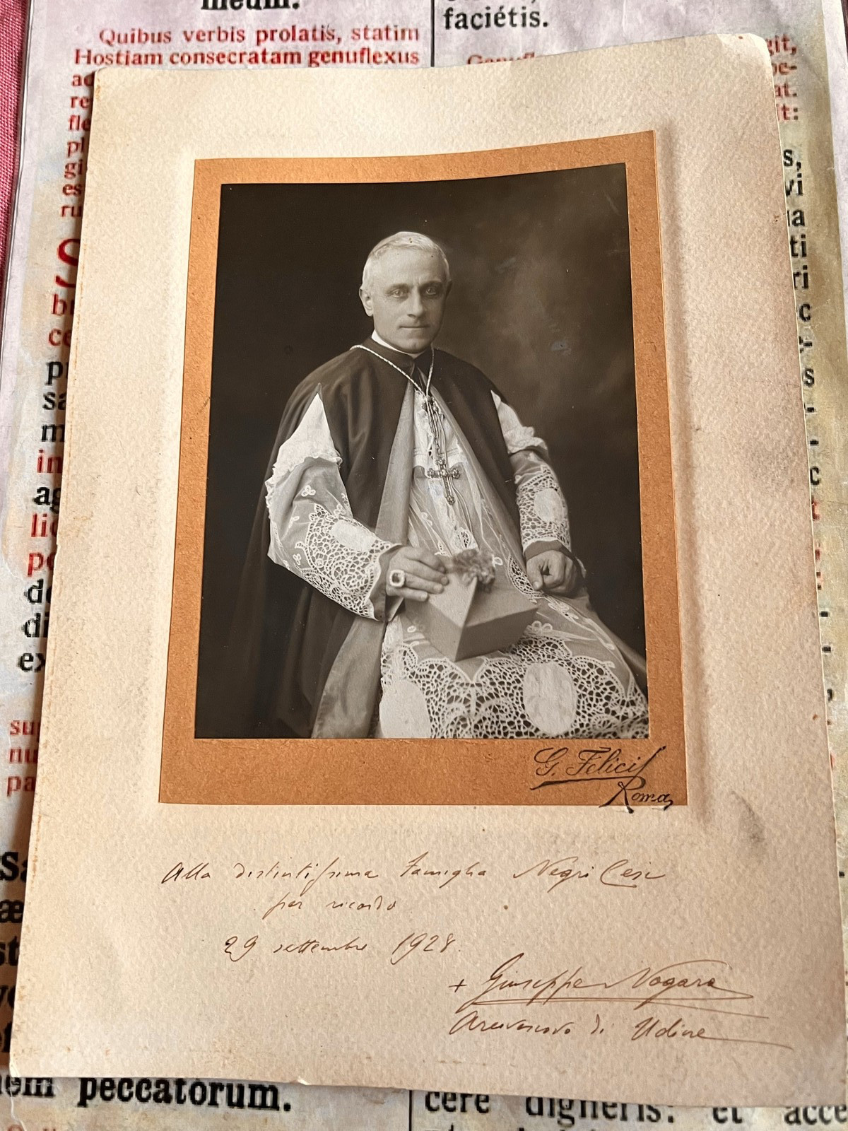 RARE RELIC St. Therese Jes. Infant : Archbishop of Udine true Photo - wax seal 