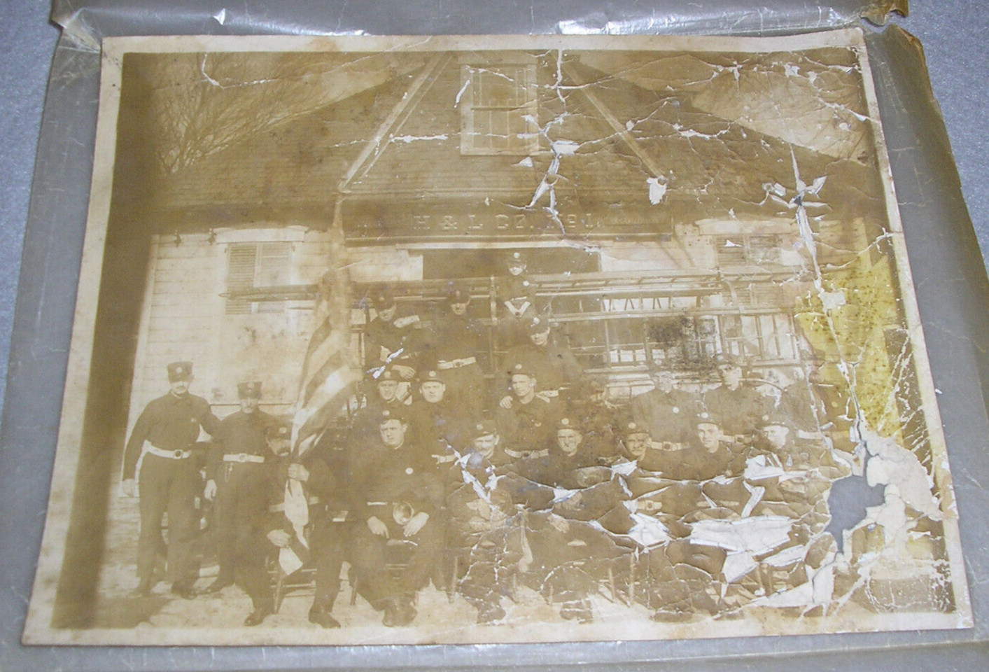 Antique Fire Fighting Photo Farmingdale Long Island NY H & L Co No. 1 Circa 1900 Antique Fire Fighting Photo Farmingdale Long Island NY H & L Co No. 1 Circa 1900