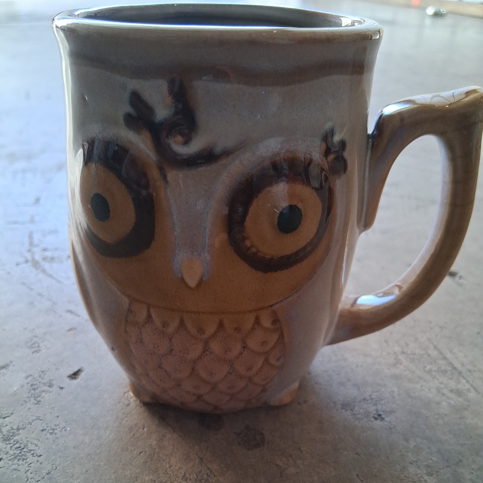Gibson Home Pottery Glazed Owl Coffee Mug,Cup, New Without the packaging.