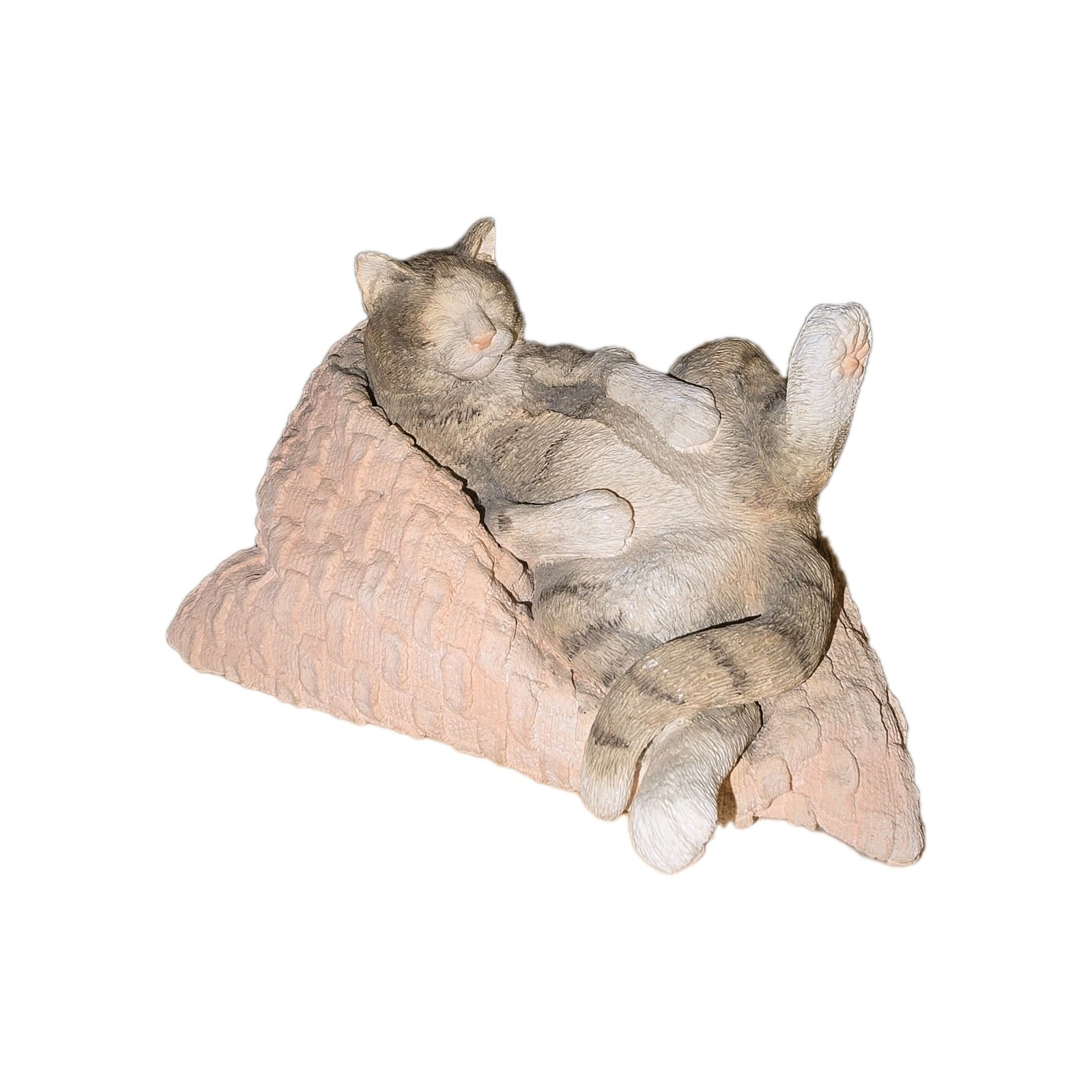 Vtg Gray Cat Purrfect Pet Lazy Loafer Bed Sleep Marty Sculpture 1990 Figurine Vtg Gray Cat Purrfect Pet Lazy Loafer Bed Sleep Marty Sculpture 1990 Figurine