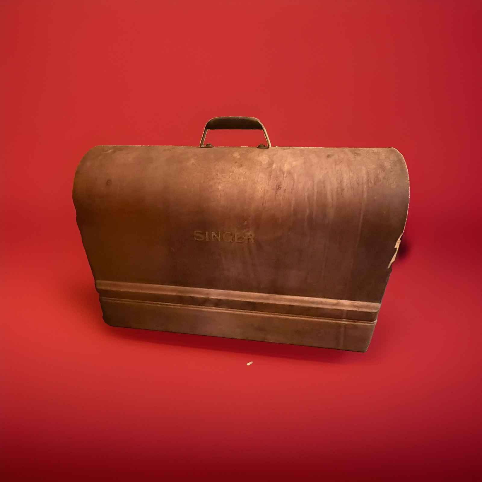 Vintage 3/4 Size SINGER BENTWOOD CASE w/Key for Model 99 or 128 Sewing Machine
