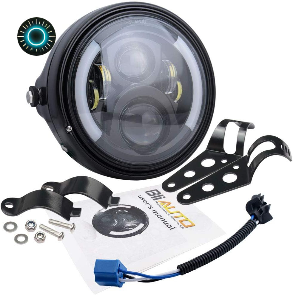 7 Inch round LED Motorcycle Headlight with Housing Bucket Amber Turn Signal L... 7 Inch round LED Motorcycle Headlight with Housing Bucket Amber Turn Signal L...