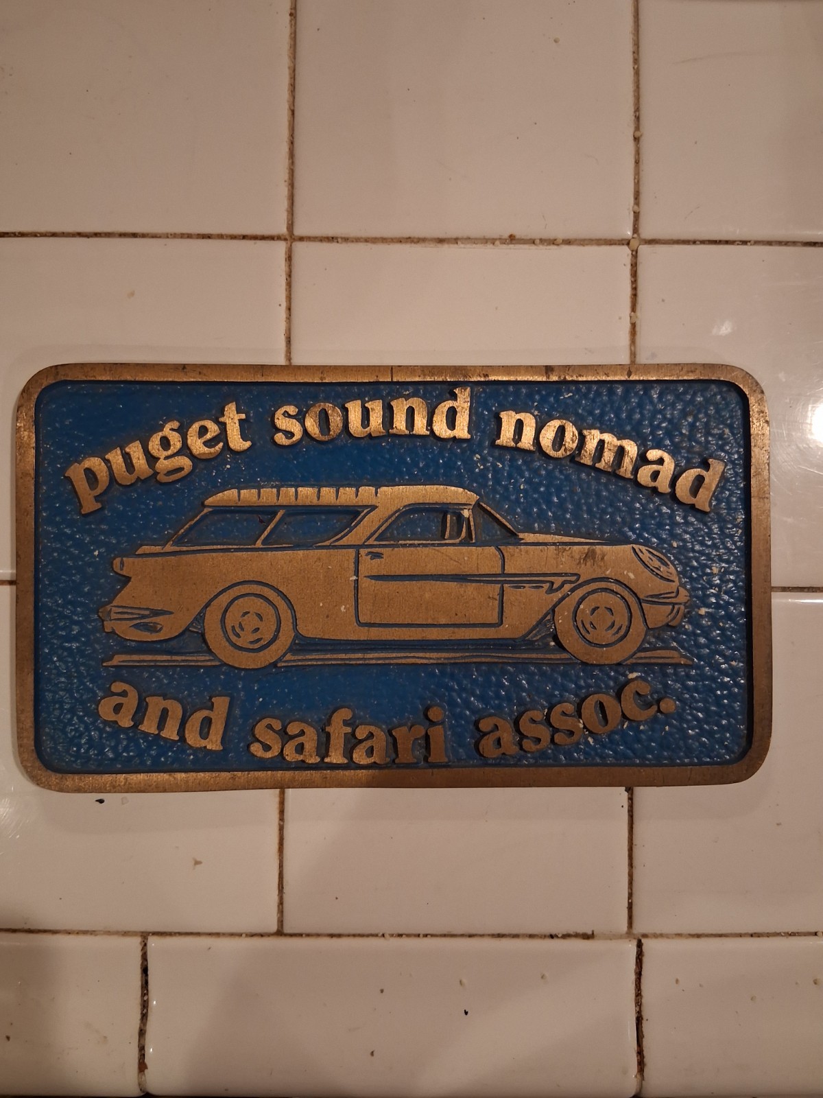 car club plaque vintage