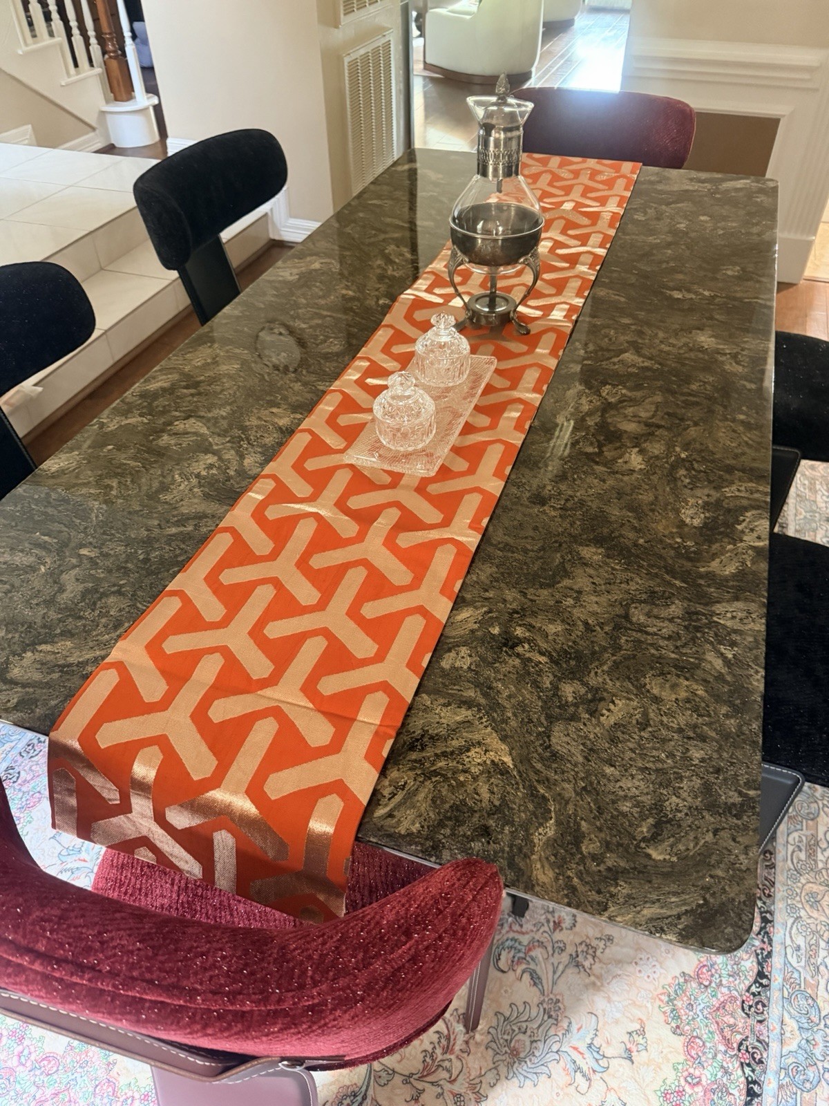 Luxury Vintage Japanese Nishijin Silk Table Runner - 169\
