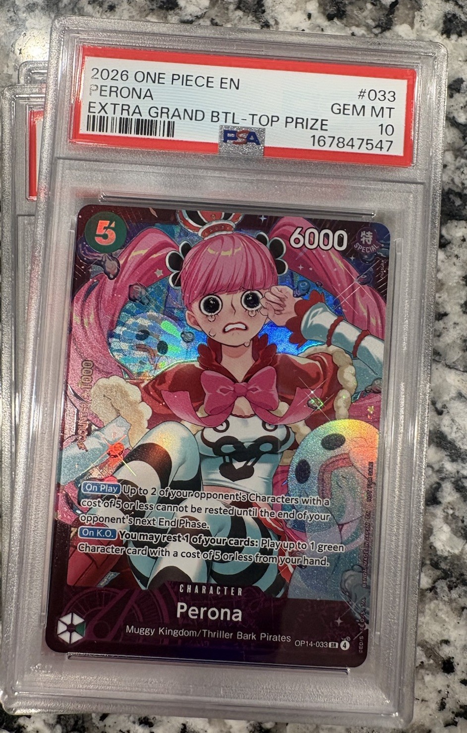 PSA 10 One Piece Perona 2026 One Piece EN OP14-033 Top Prize Cert 167847547 PSA 10 One Piece Perona 2026 One Piece EN OP14-033 Top Prize Cert 167847547