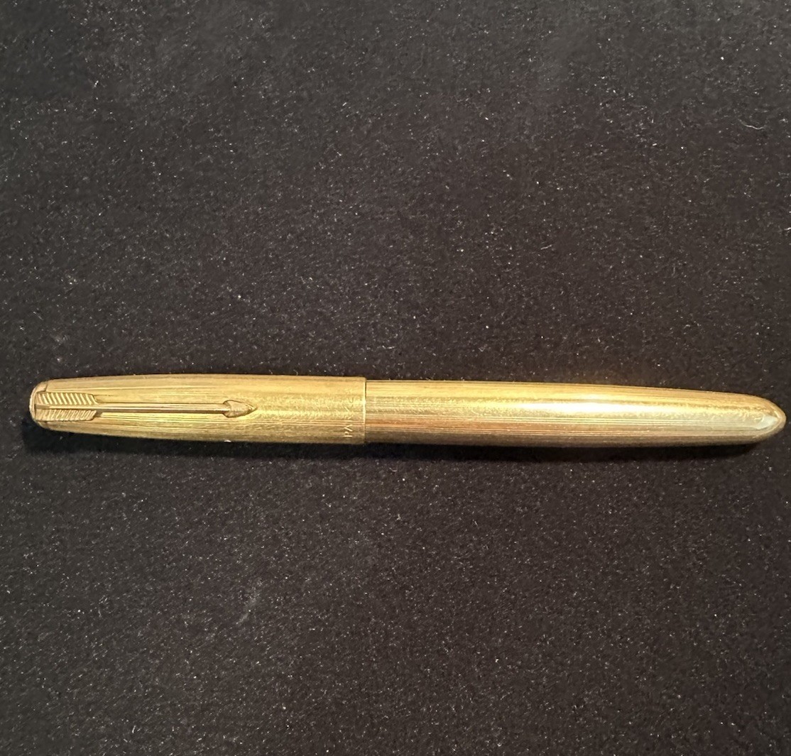 1948 Parker 51 Aerometric Fountain Pen 1/10 14K Gold Filled Cap Vintage USA 1948 Parker 51 Aerometric Fountain Pen 1/10 14K Gold Filled Cap Vintage USA