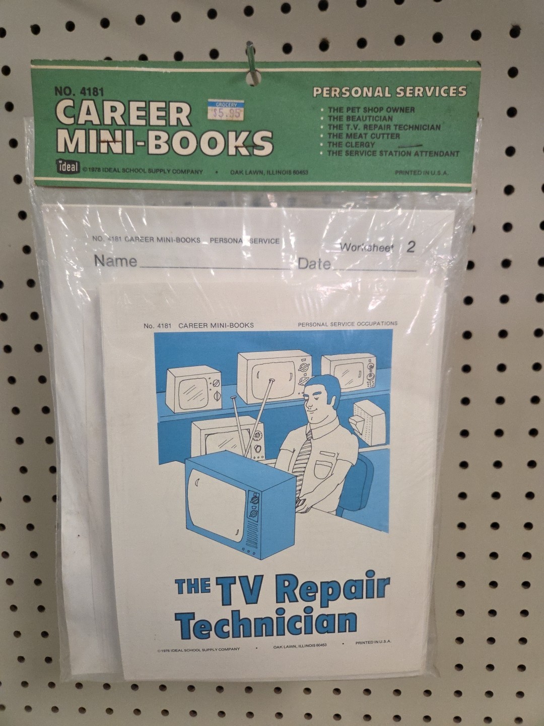 Vintage 1978 Career Mini-Books *The TV Repair Technician*  By Ideal School