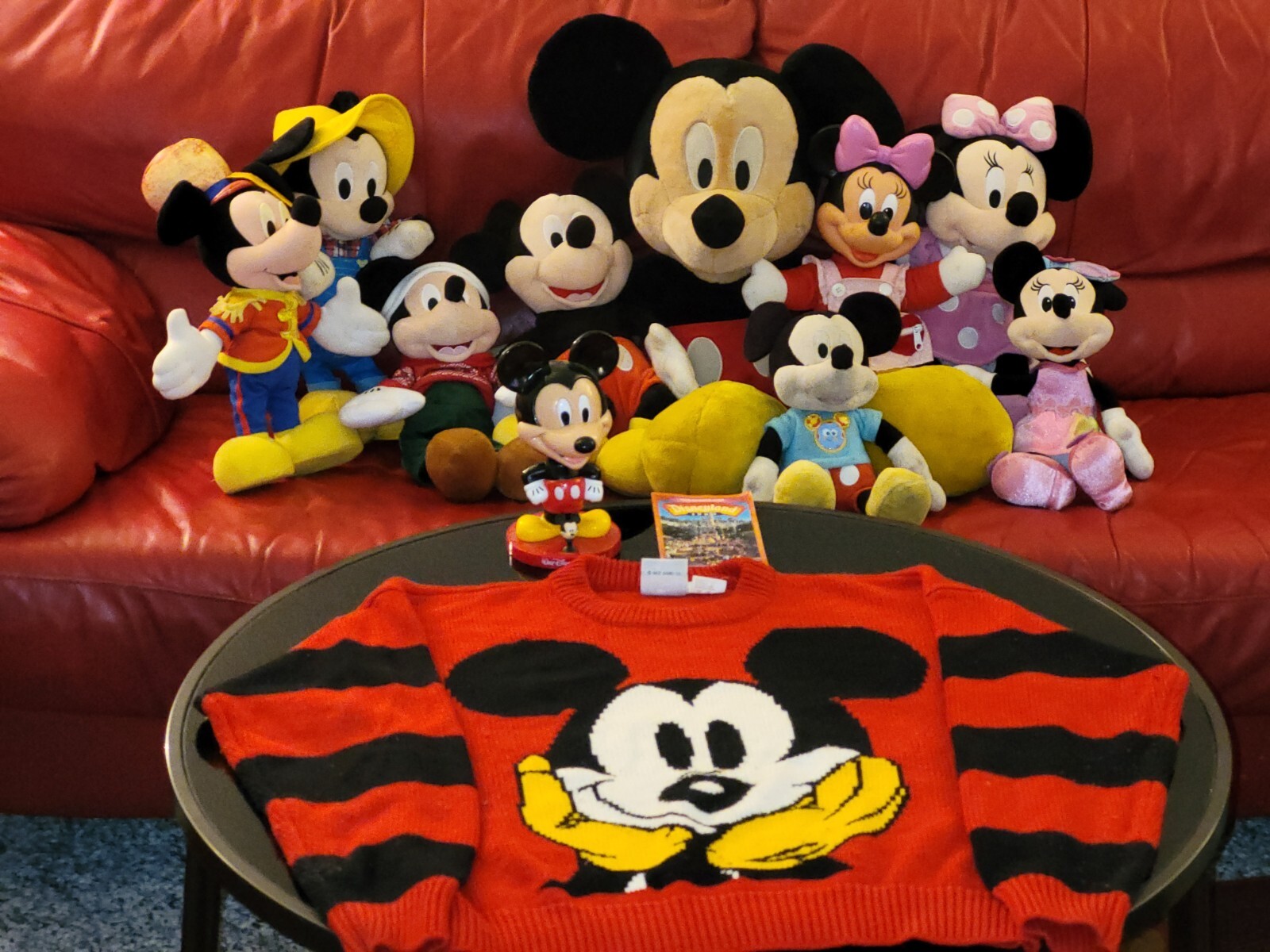 Vintage Mickey & Minnie Mouse Plush Toys, Mickey Mouse Sweater (Lot Of 13) Vintage Mickey & Minnie Mouse Plush Toys, Mickey Mouse Sweater (Lot Of 13)