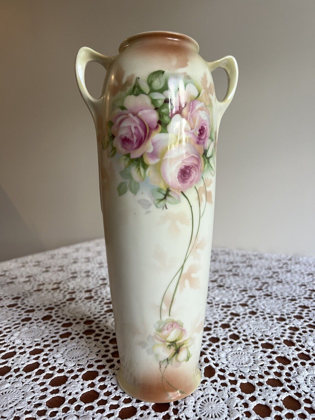 Antique Hand Paint Porcelain Vases