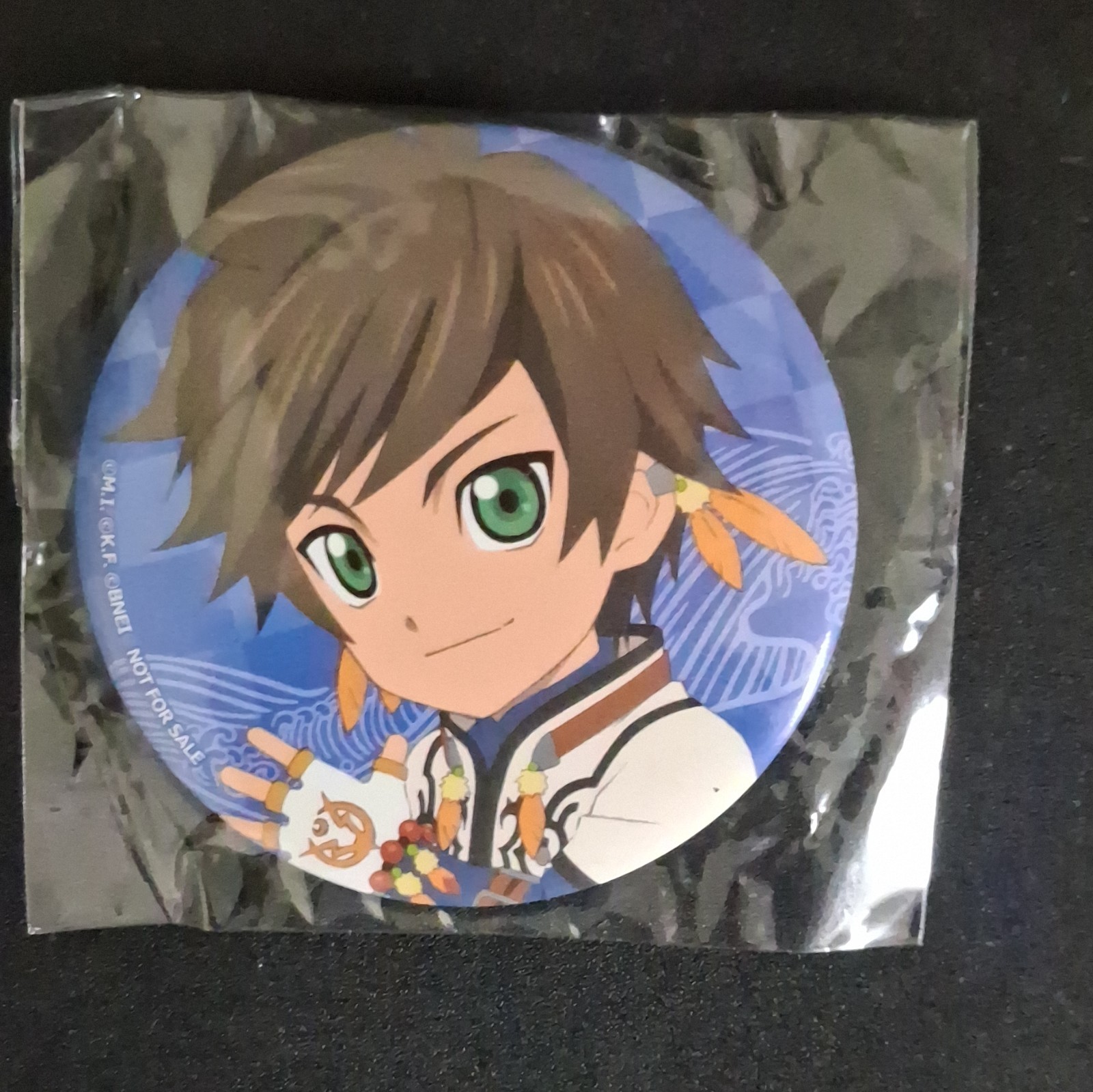 Tales of Graces Pinback Can Badge, Blue Background, Multicolor