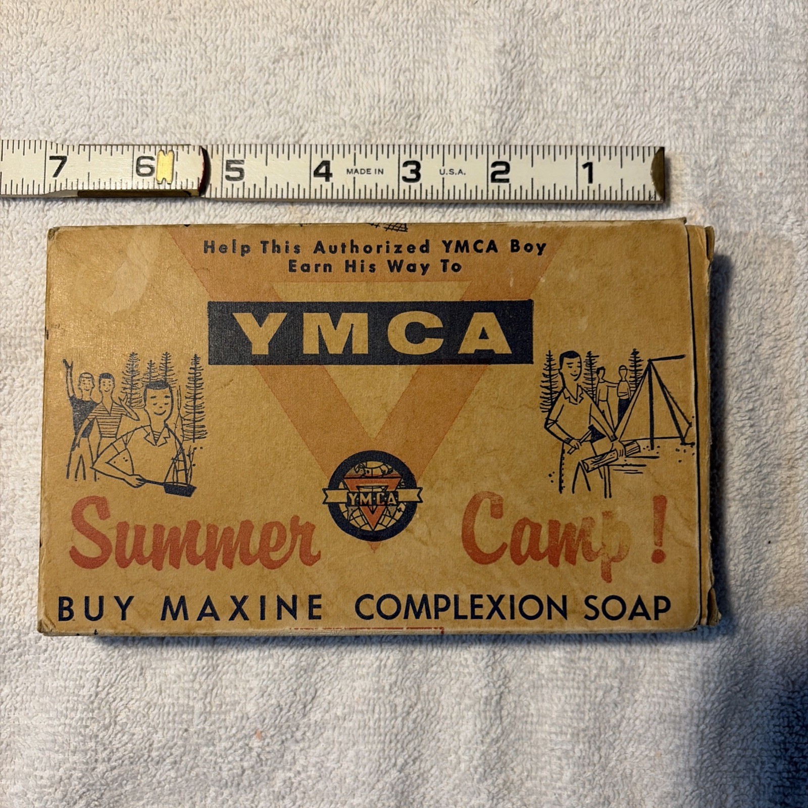 YMCA Fundraising Soap Box Set, 1940s–1950s New Old Stock Maxine Complexion Soap