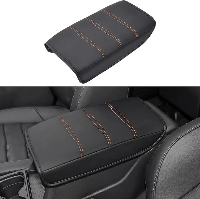 Center Console Armrest Cover for Honda CRV 2026, Orange Stitching Center Console Armrest Cover for Honda CRV 2026, Orange Stitching