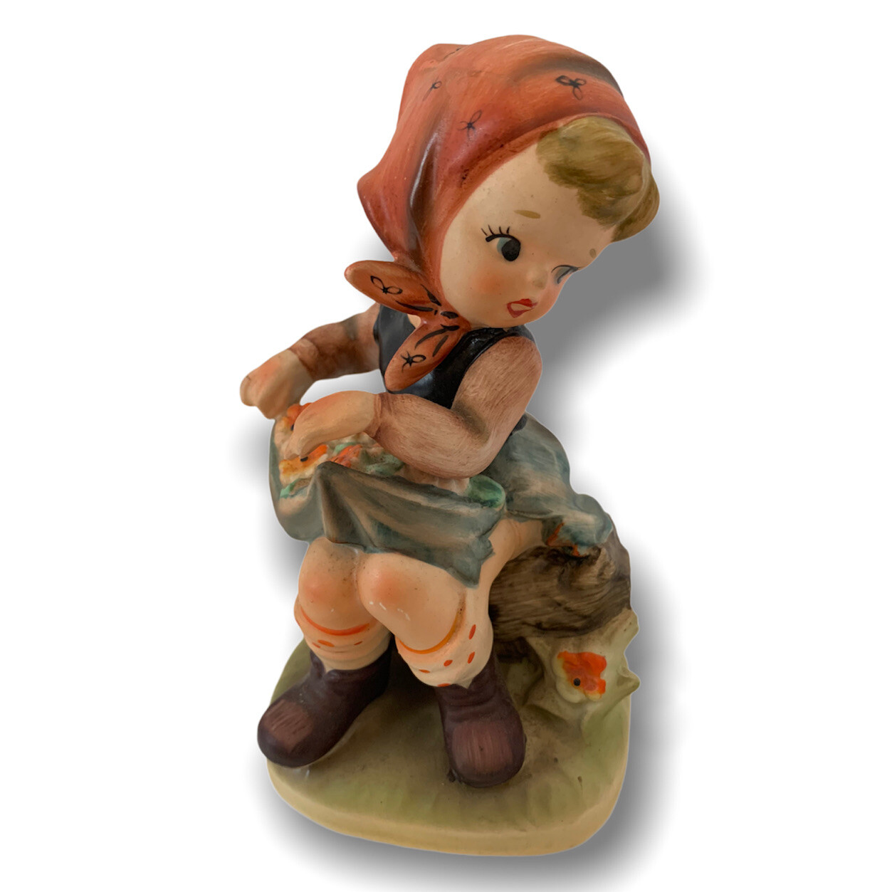 Vintage Napco Girl with Flowers 5.5\