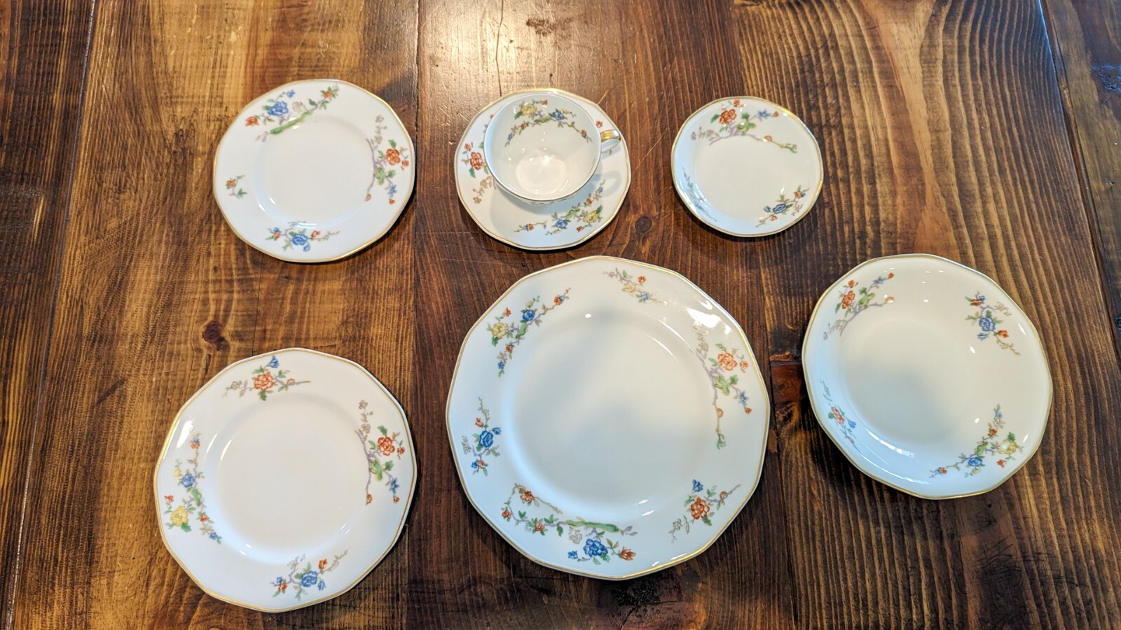 Antique THEODORE HAVILAND France LIMOGES -  Pink ROSES GOLD