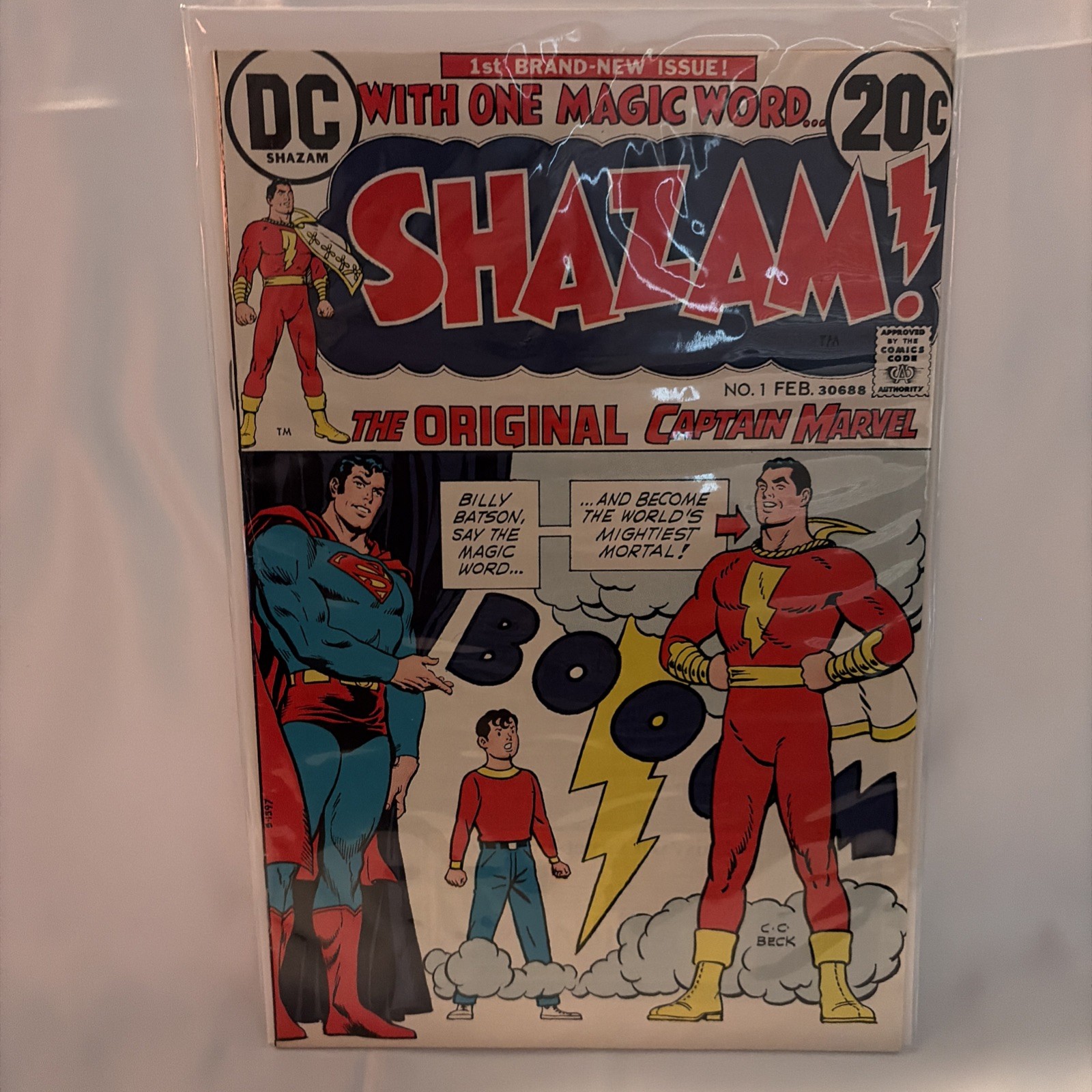 Shazam #1 High Grade First Issue Superman Captain Marvel DC Comic 1973 Shazam #1 High Grade First Issue Superman Captain Marvel DC Comic 1973