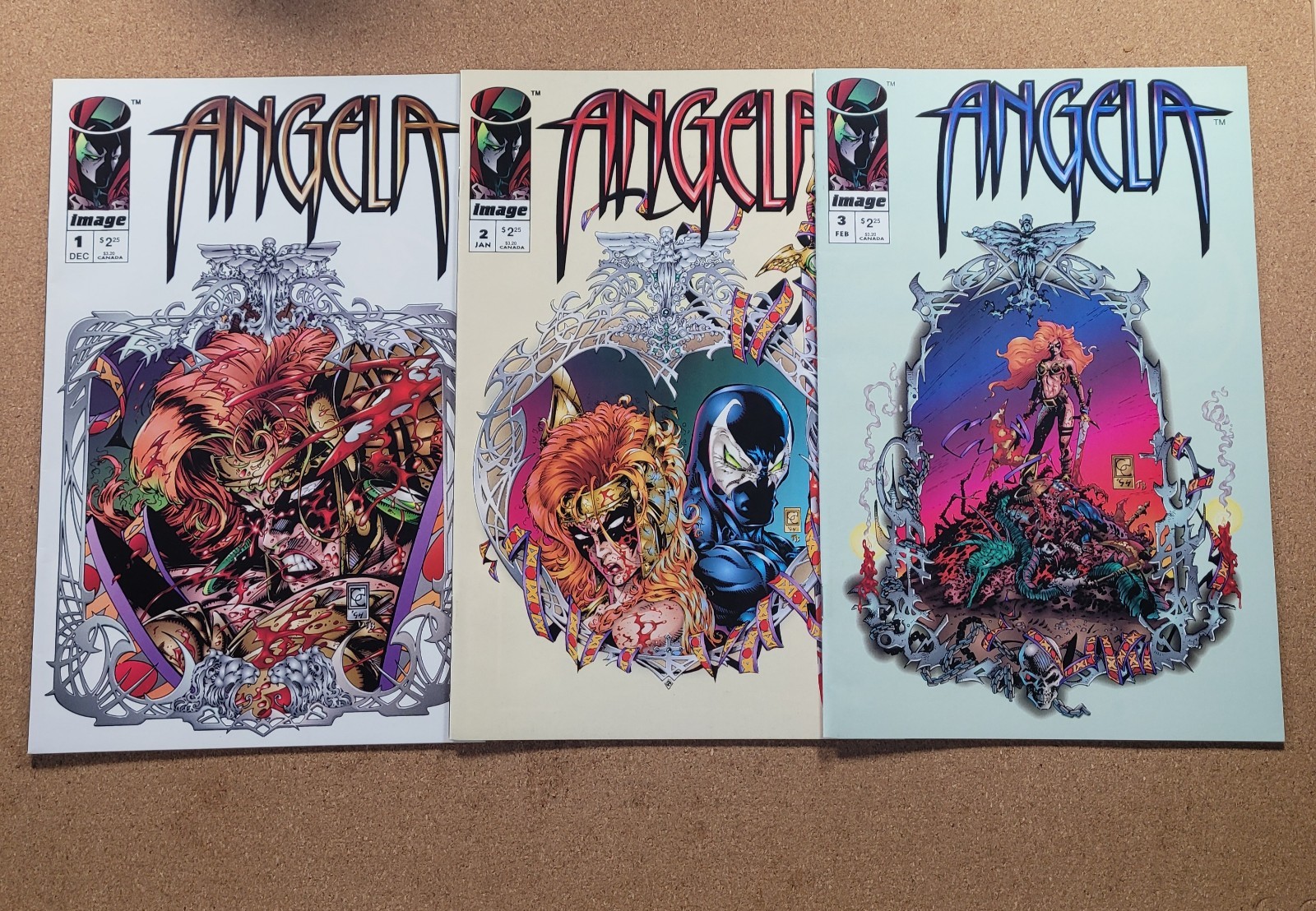 Angela #1–3 Complete Mini-Series Image Comics 1994  Greg Capullo Art SPAWN