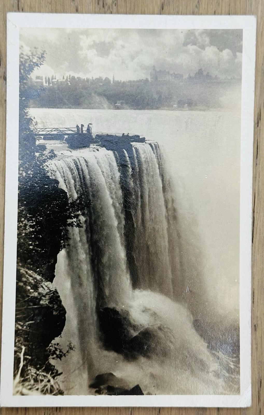 VTG Niagara Falls Horseshoe Falls RPPC POSTED 1946 White Border Canada View VTG Niagara Falls Horseshoe Falls RPPC POSTED 1946 White Border Canada View