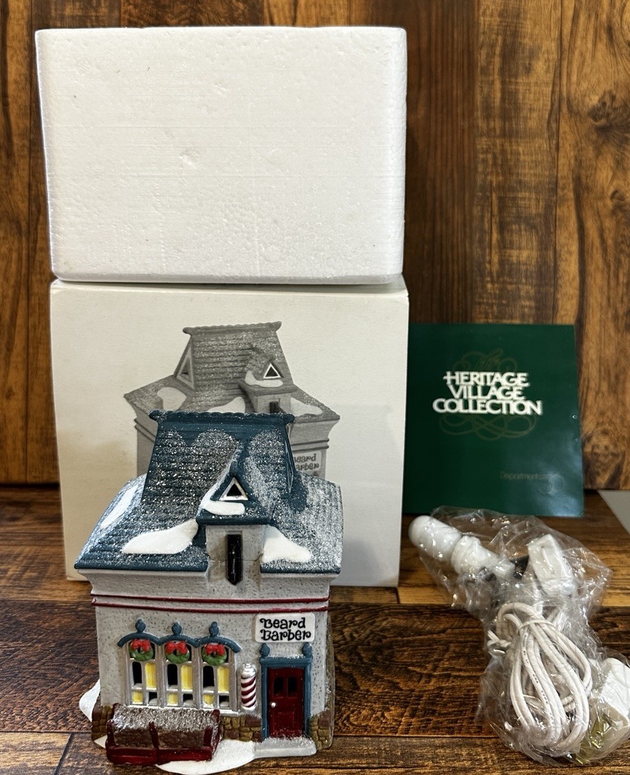 VINTAGE 1994 DEPT. 56 BEARD BARBER SHOP NORTH POLE SERIES CHRISTMAS VILLAGE VINTAGE 1994 DEPT. 56 BEARD BARBER SHOP NORTH POLE SERIES CHRISTMAS VILLAGE
