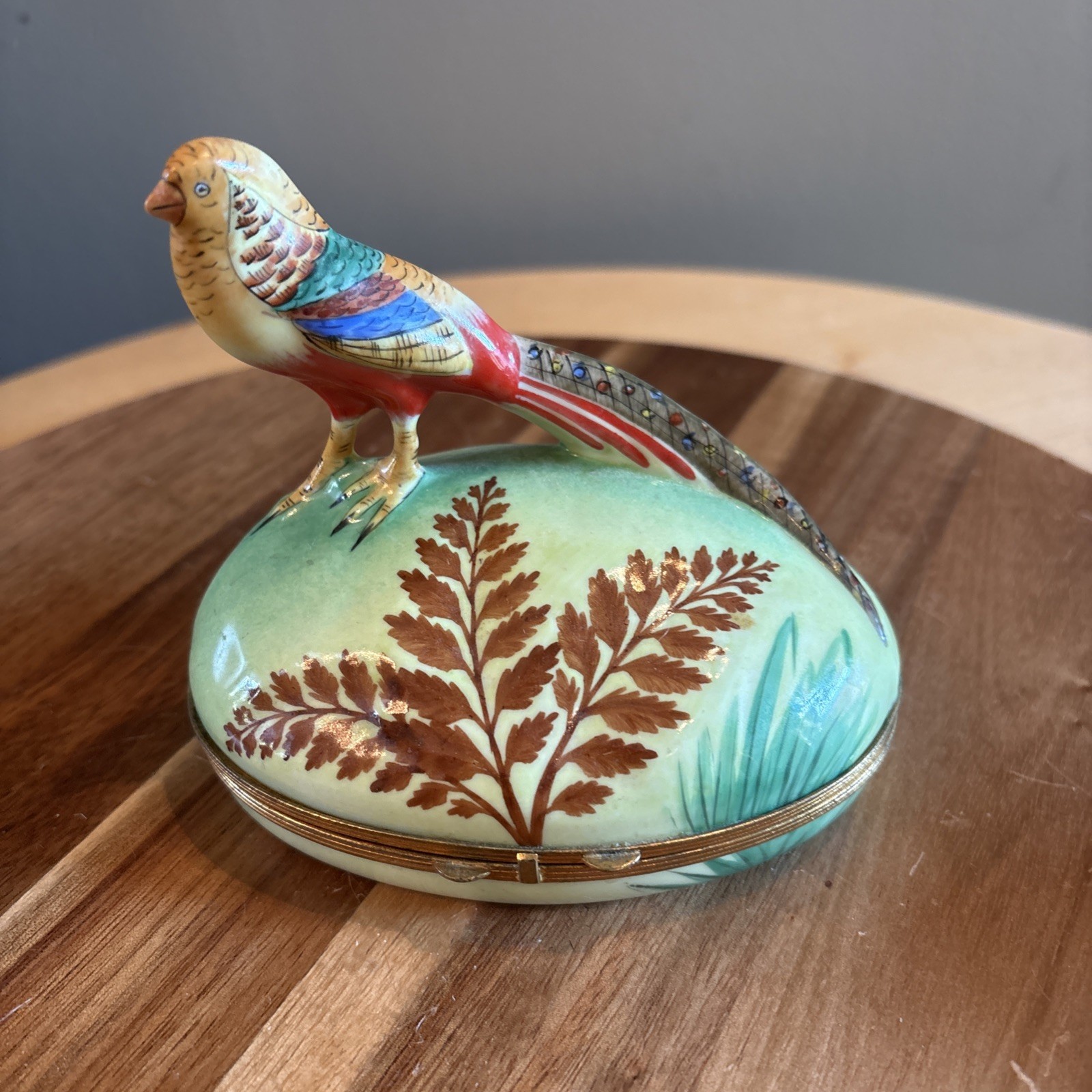 Limoges Pheasant Porcelain Handpainted Box France Limoges Pheasant Porcelain Handpainted Box France
